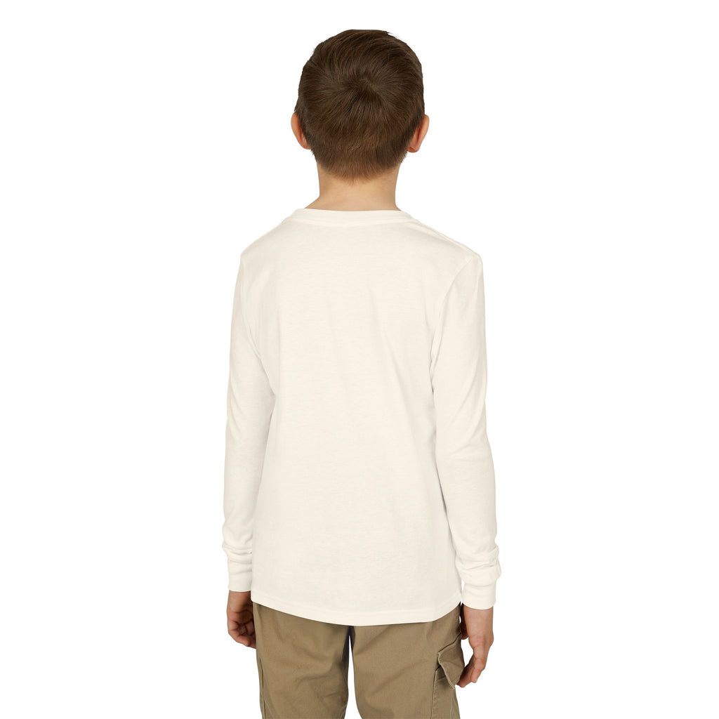 Youth Long Sleeve Tee — "Spooky Mini" Halloween Ghost & Pumpkin Kids Shirt
