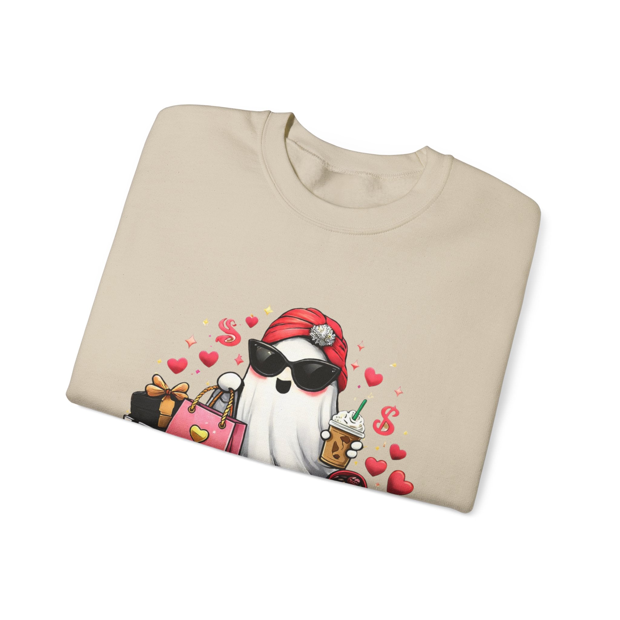 Valentine Boo Tee Sweatshirt — Cute Ghost Valentine Graphic Crewneck