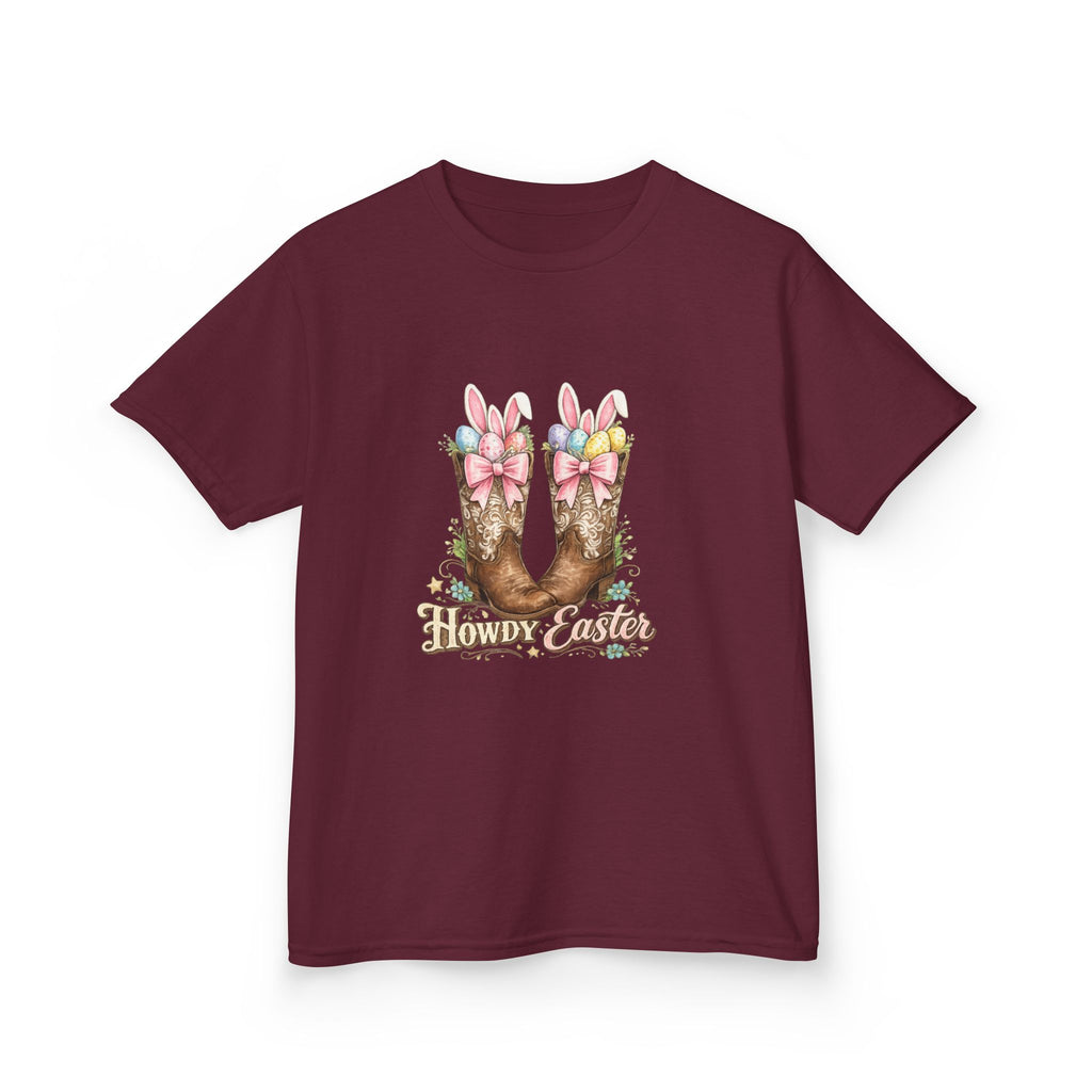 Kids Tee — Howdy Easter Horseshoe with Pastel Bows