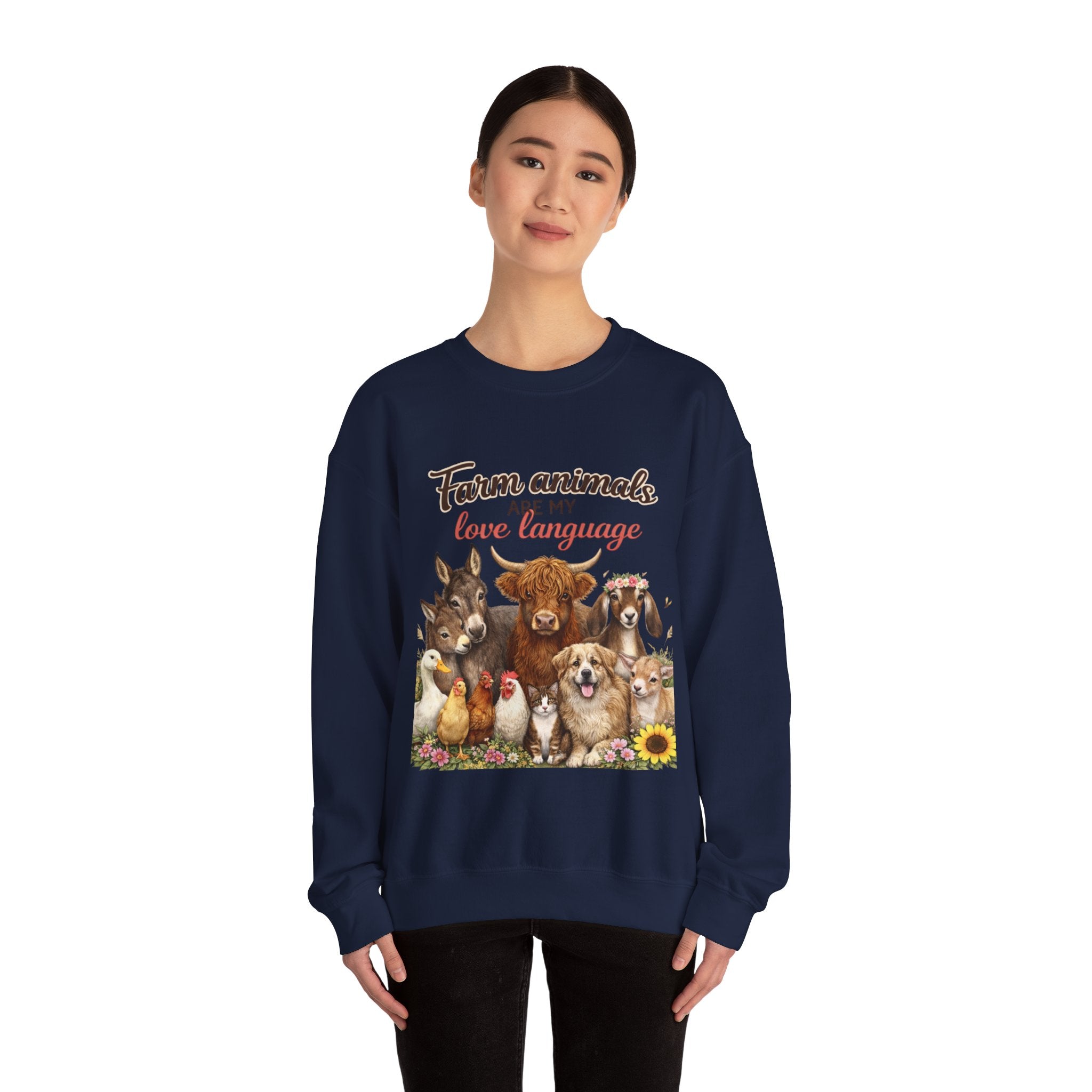 Farm Animals Are My Love Language Crewneck Sweatshirt