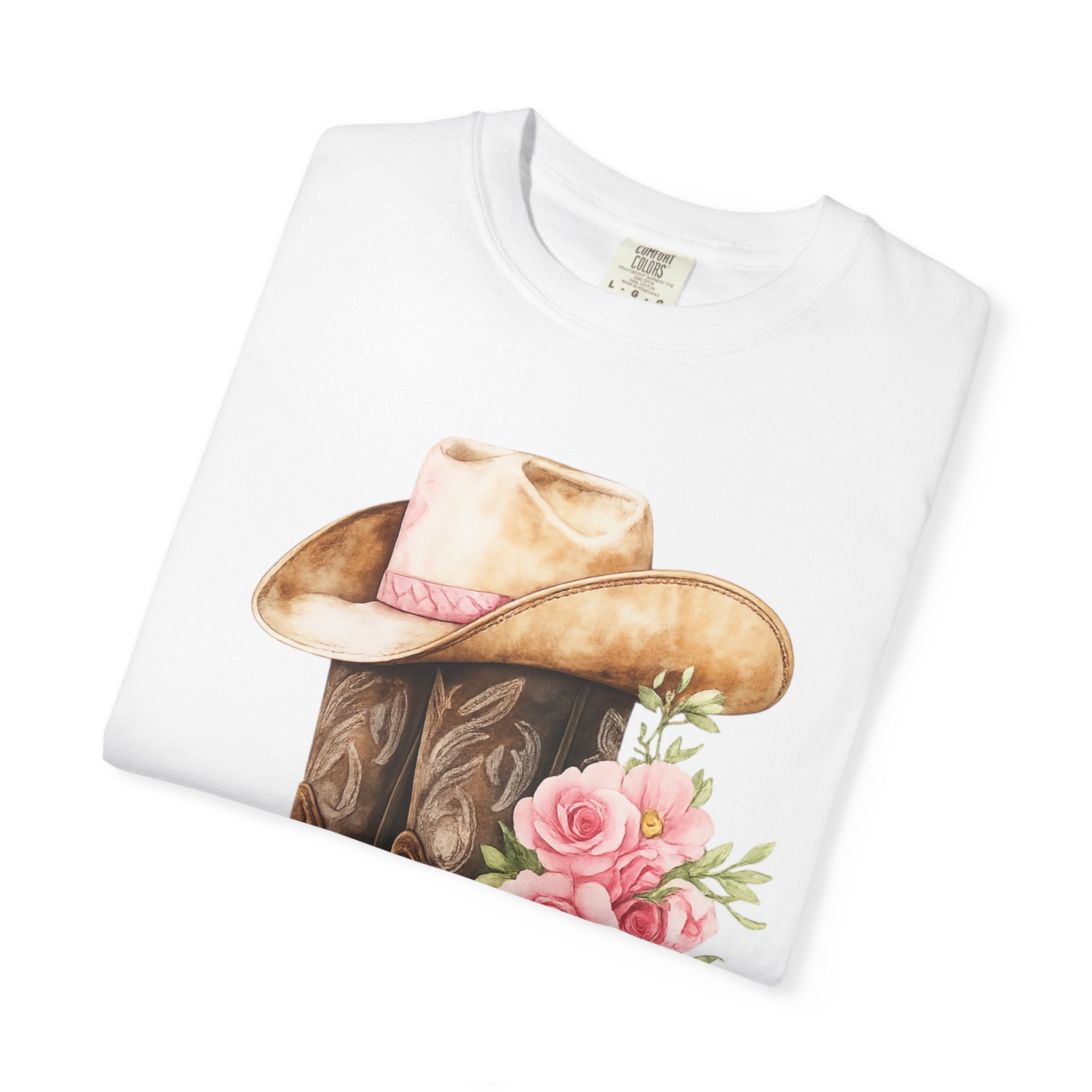 Cowboy Boots & Hat Floral T-Shirt — Western Country Floral Tee