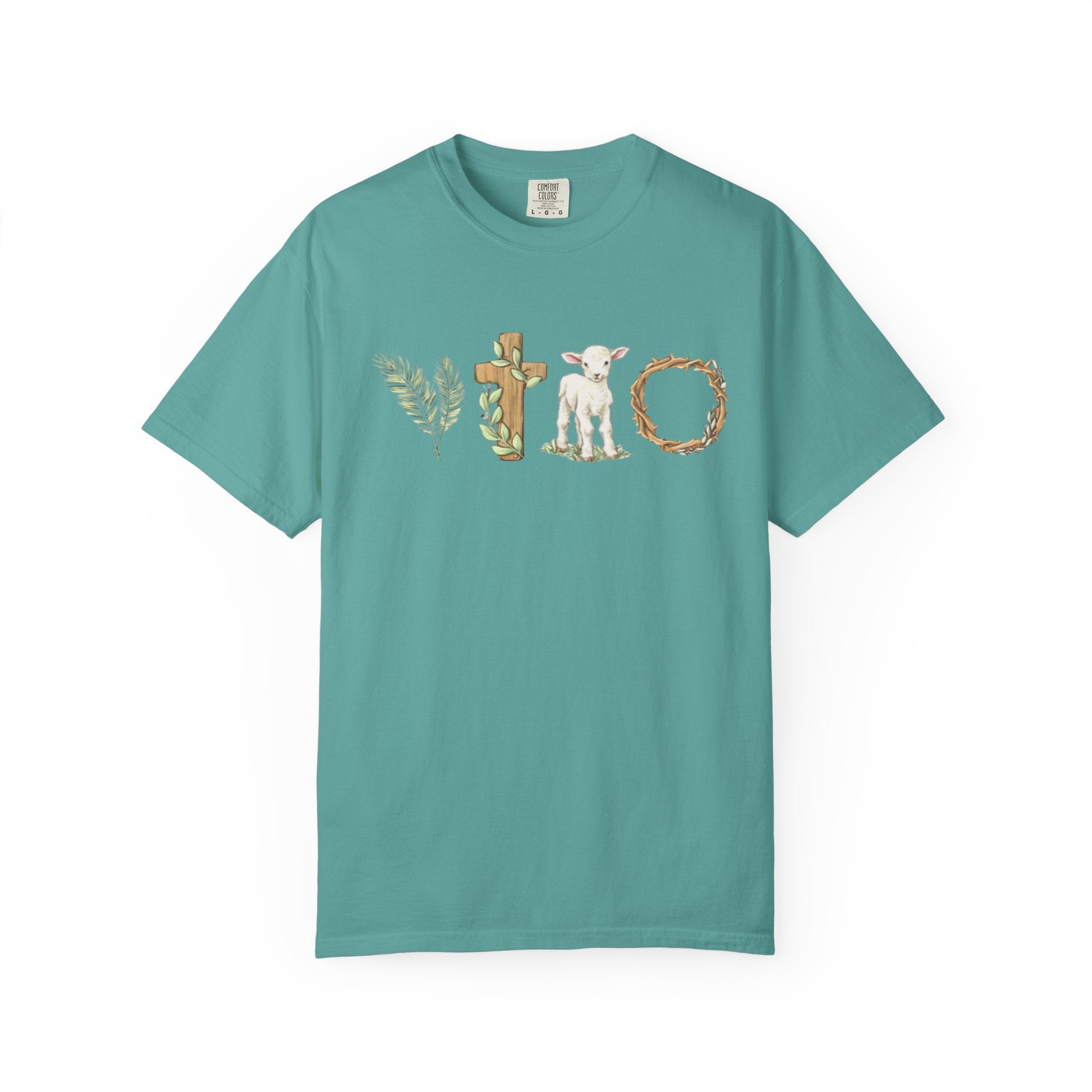 Easter Floral Cross & Lamb T-Shirt