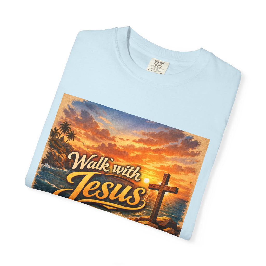 Walk With Jesus T-Shirt — Sunset Cross Christian Tee