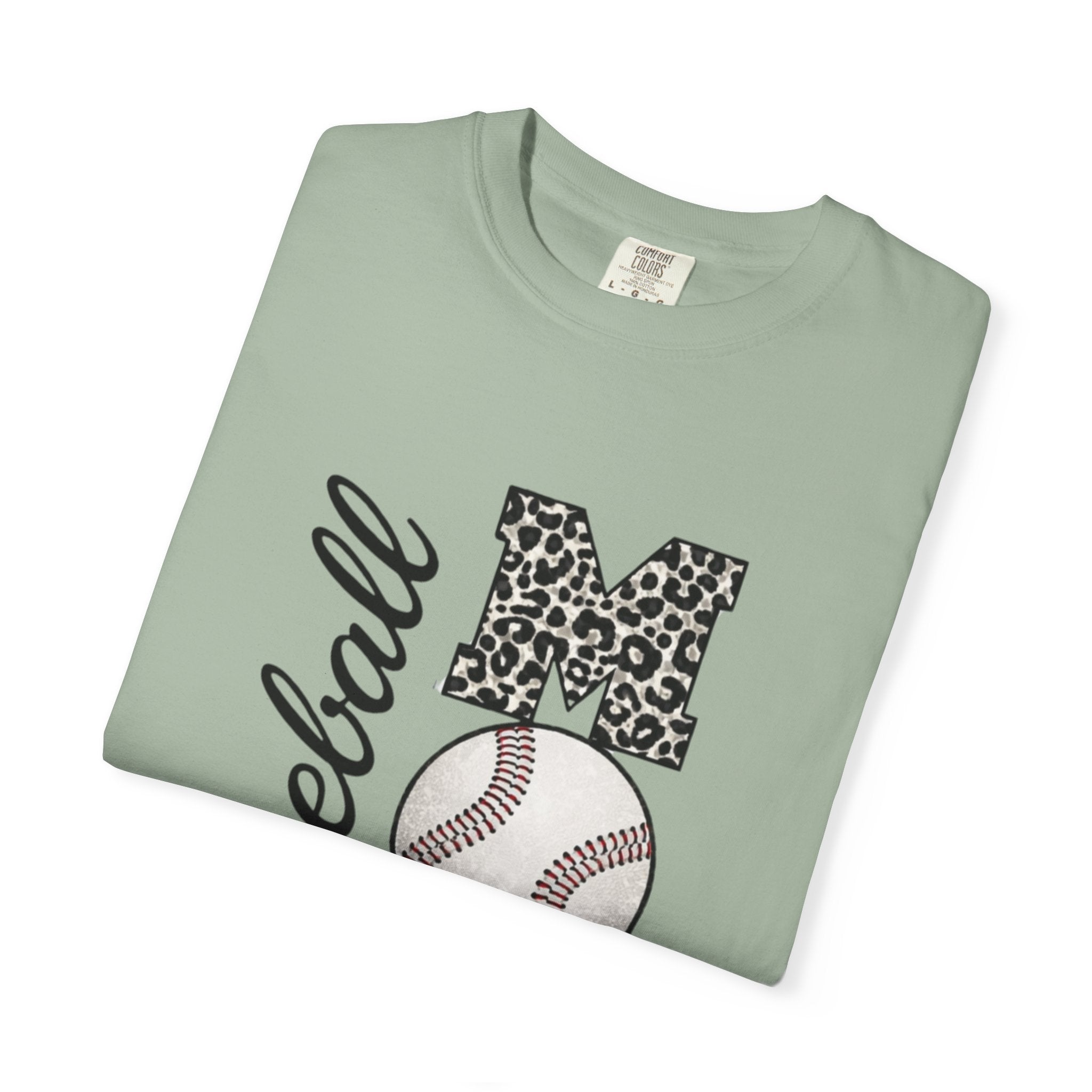 Baseball Mom Leopard Print T-Shirt — Baseball Mom Tee with Baseball Graphic