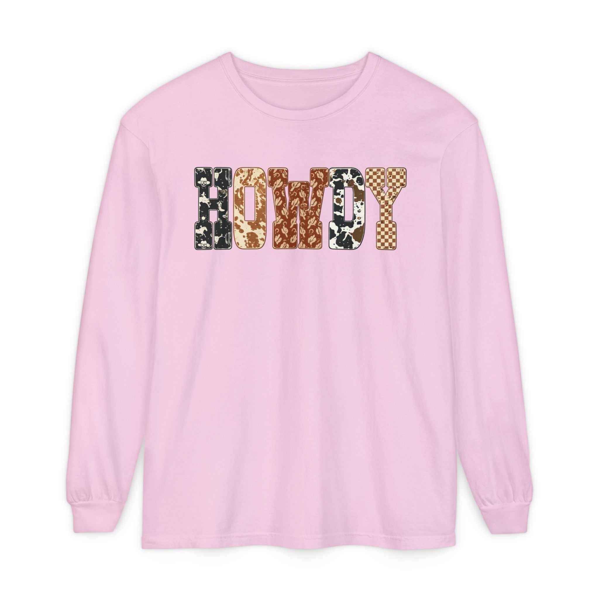 Howdy Pattern Long Sleeve Tee