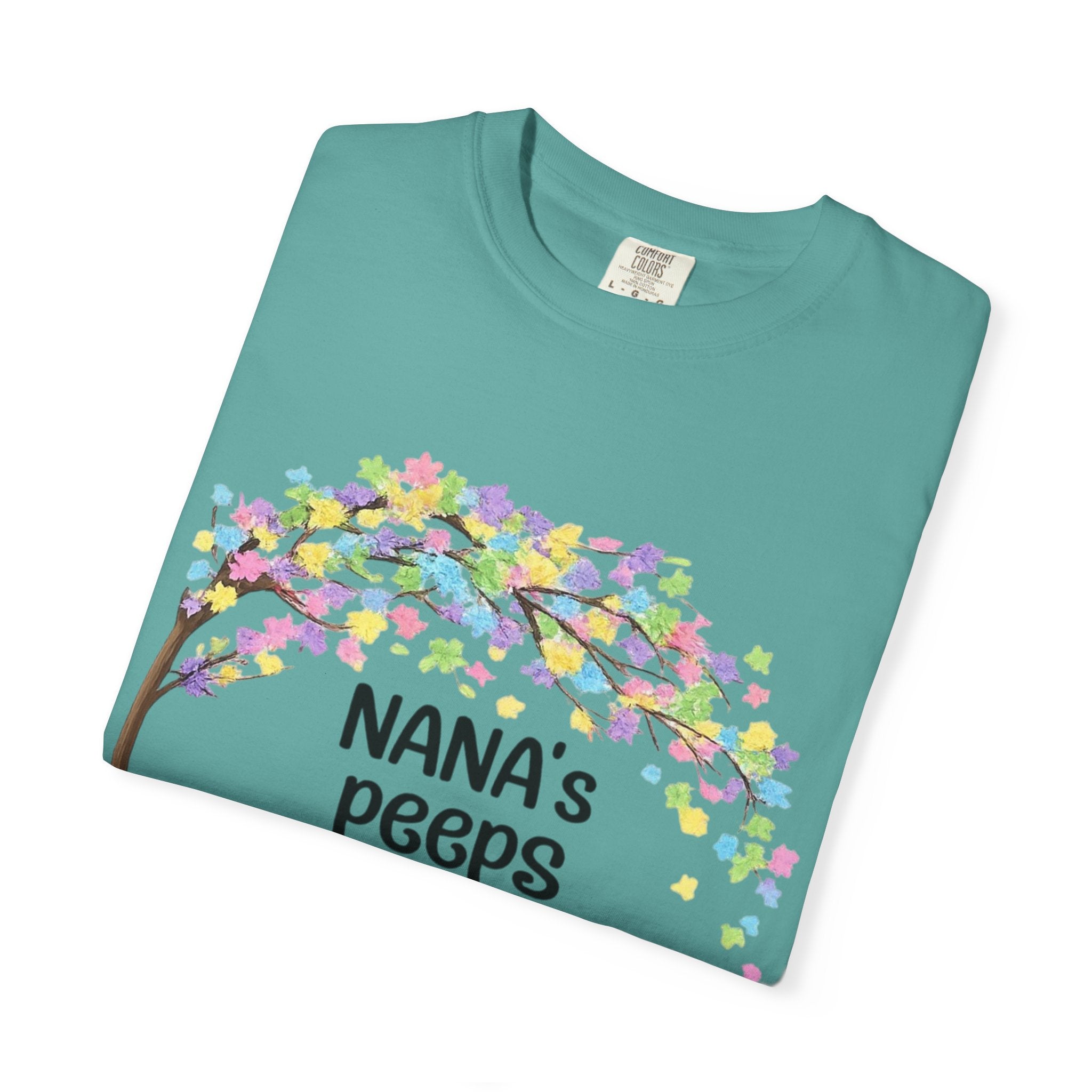 Nana's Peeps Easter T-Shirt — Personalized Grandma Bunny Family Tee