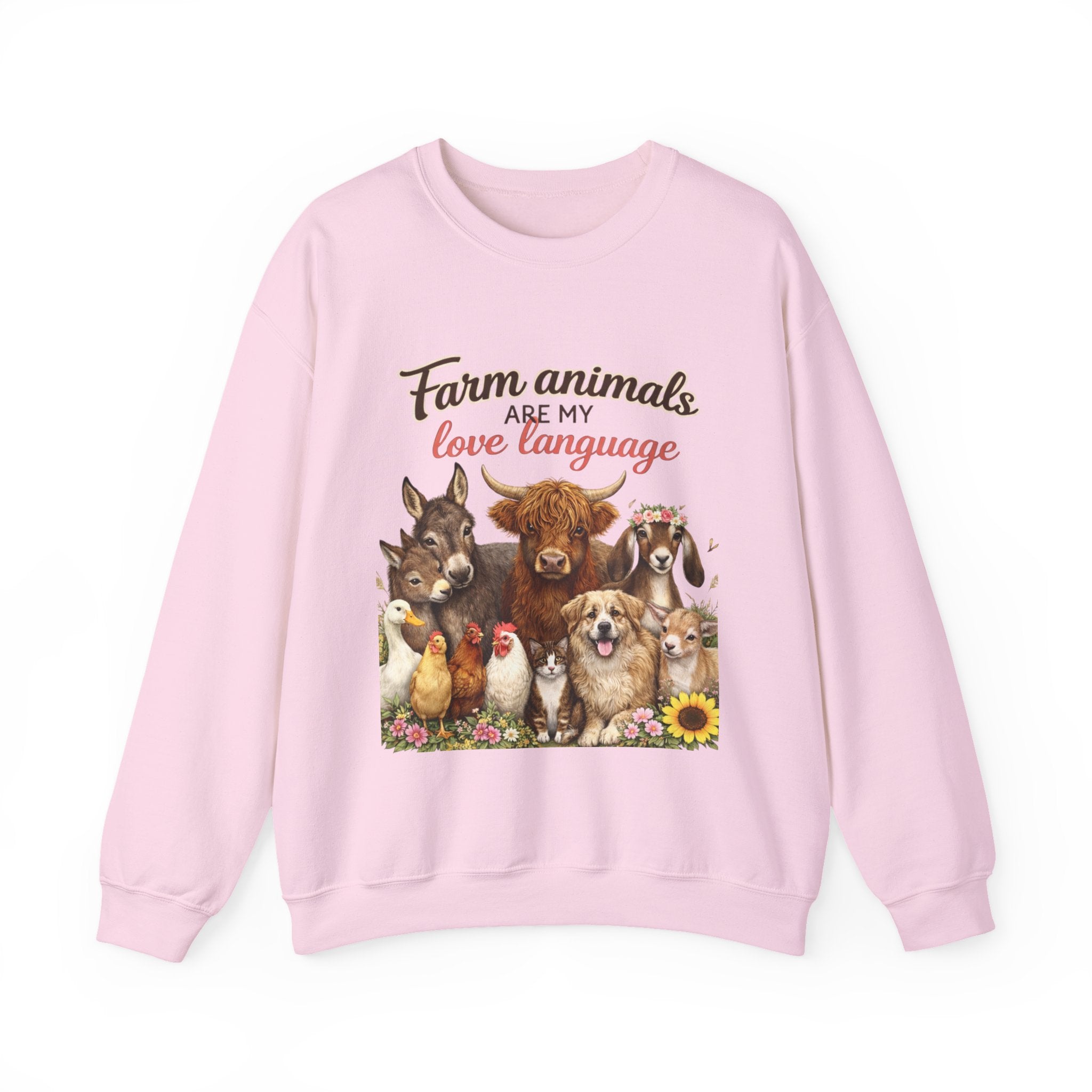 Farm Animals Are My Love Language Crewneck Sweatshirt