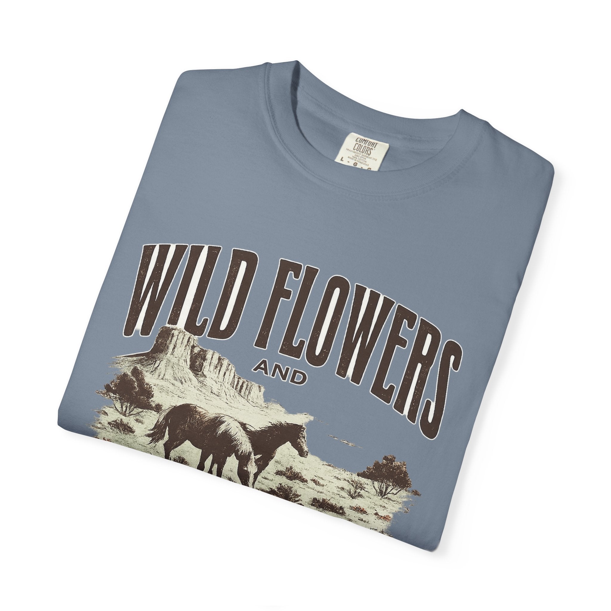 Wild Flowers and Wild Horses Graphic T-Shirt