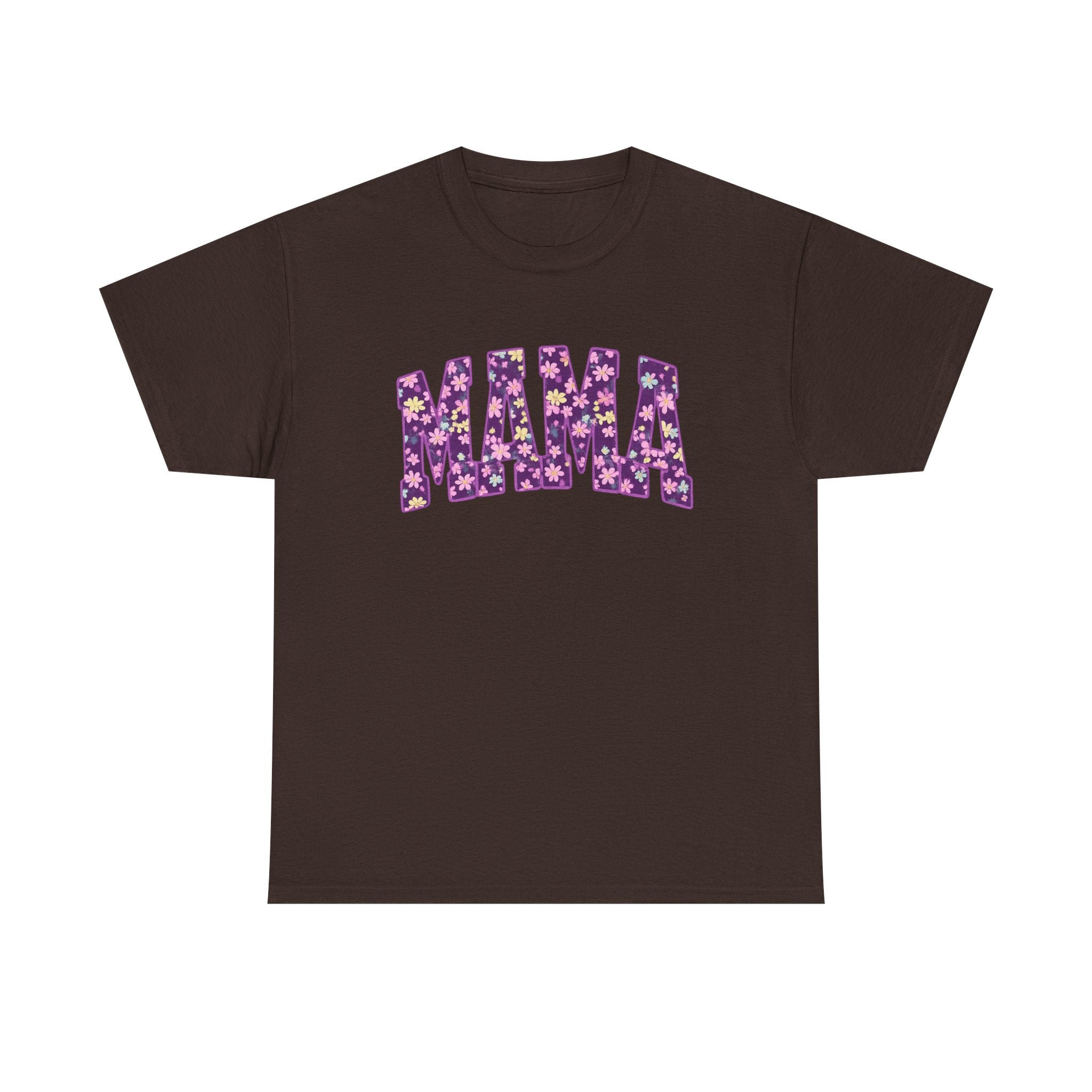 Mama Floral Tee — Purple Flower Mom Shirt for Mother's Day & Everyday