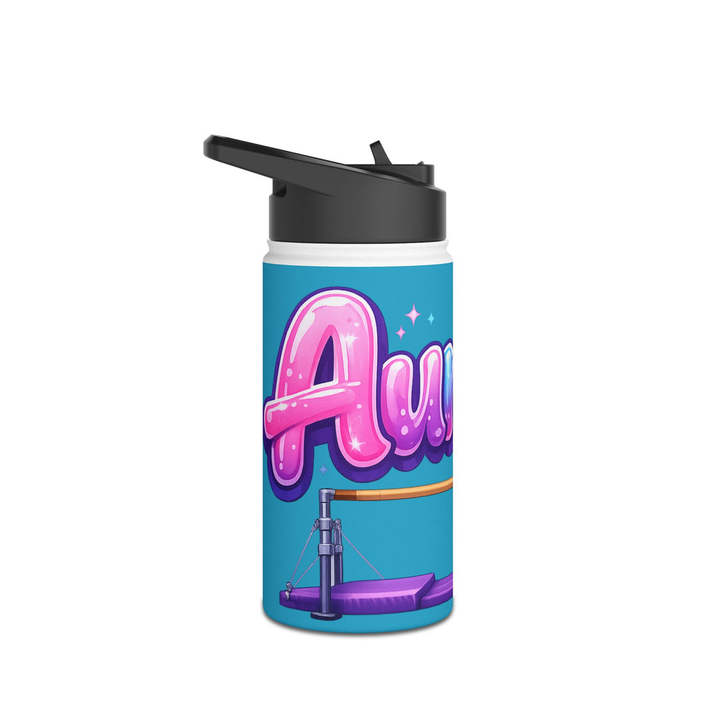 Aurora Bubble Letter Stainless Steel Water Bottle — Cute Cartoon Drink Bottle