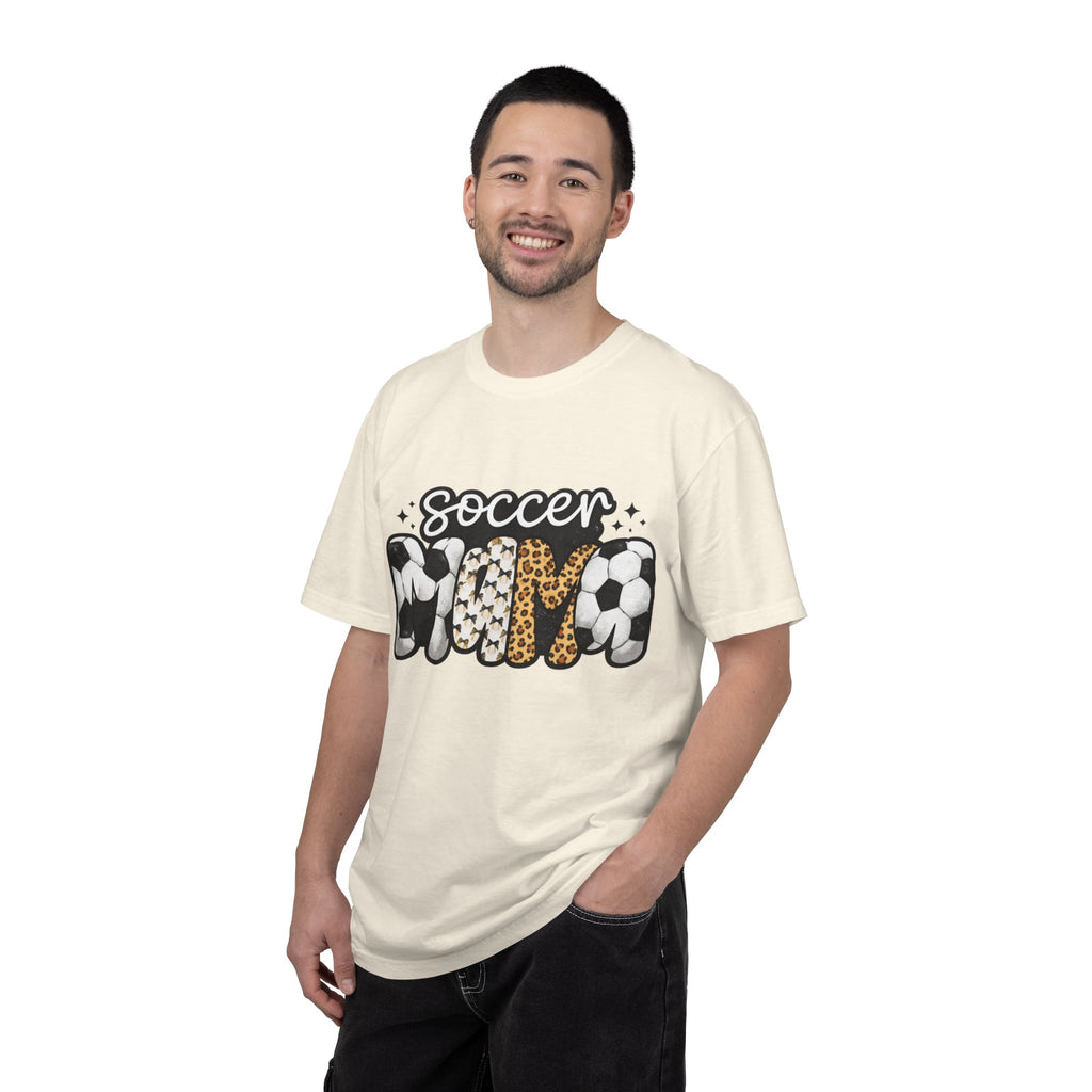 Soccer Mom T-Shirt — Leopard & Ball Graphic Tee for Soccer Moms