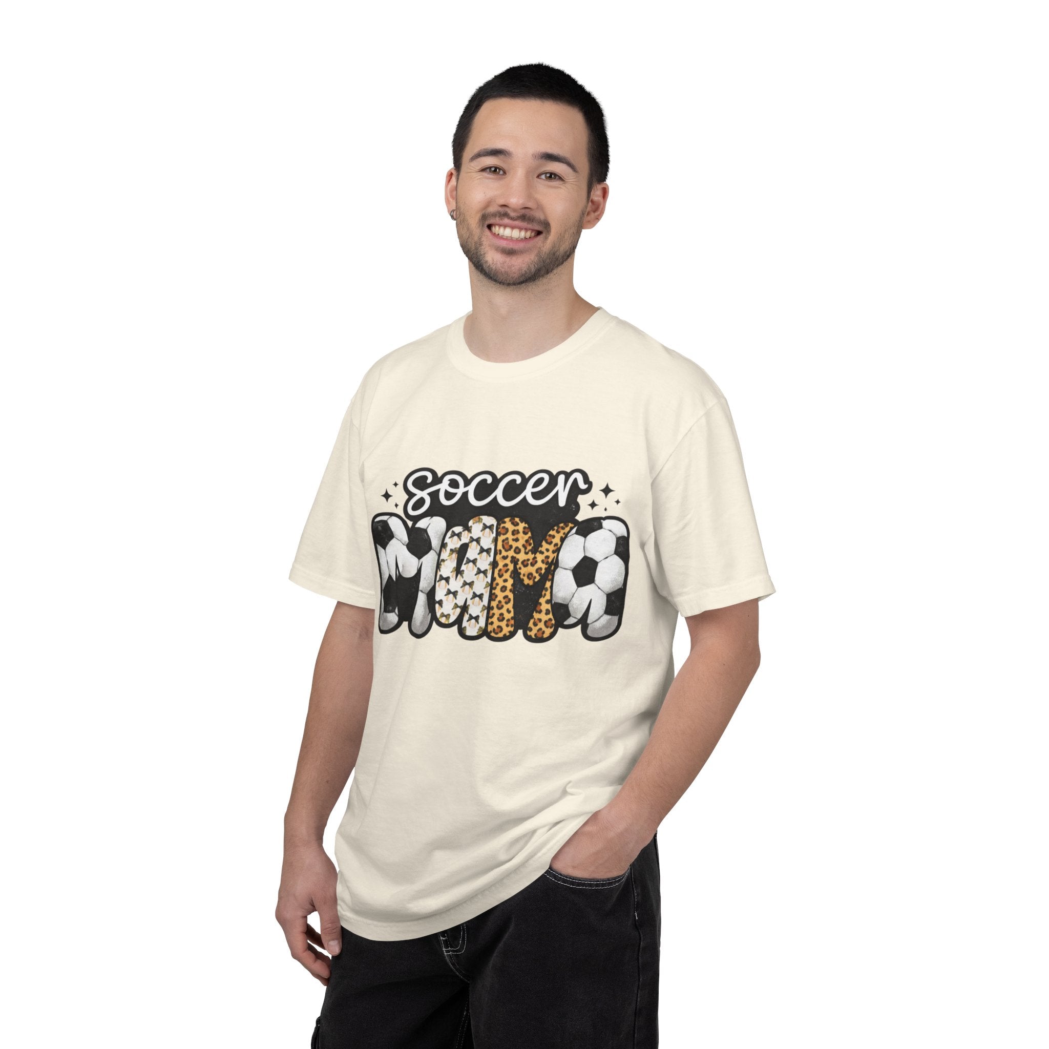 Soccer Mom T-Shirt — Leopard & Ball Graphic Tee for Soccer Moms