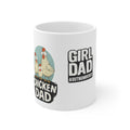 Chicken Dad Coffee Mug — Funny "Chicken Dad" & "Girl Dad" Ceramic 11oz Gift for Farmers, Poultry Lovers & New Dads