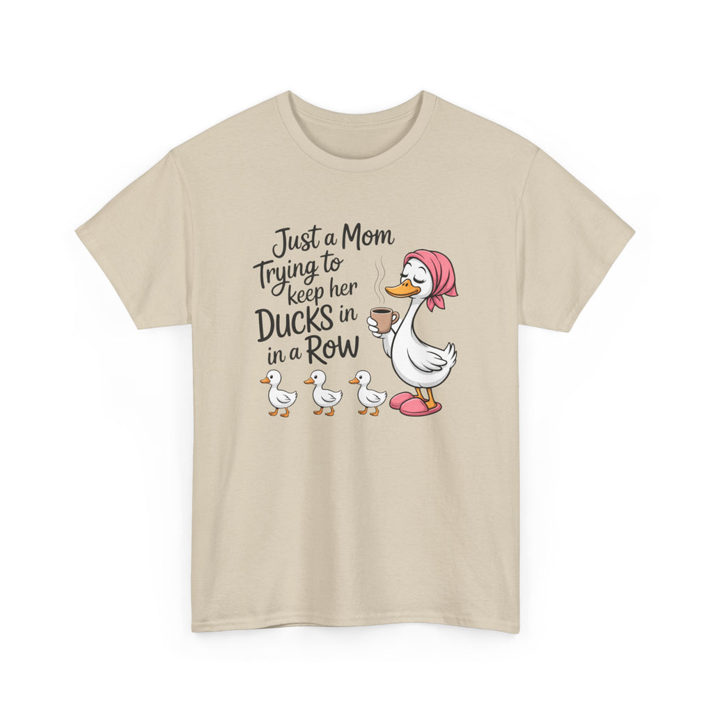 Mom Trying to Keep Her Ducks in a Row T-Shirt — Cute Duck Mom Graphic Tee