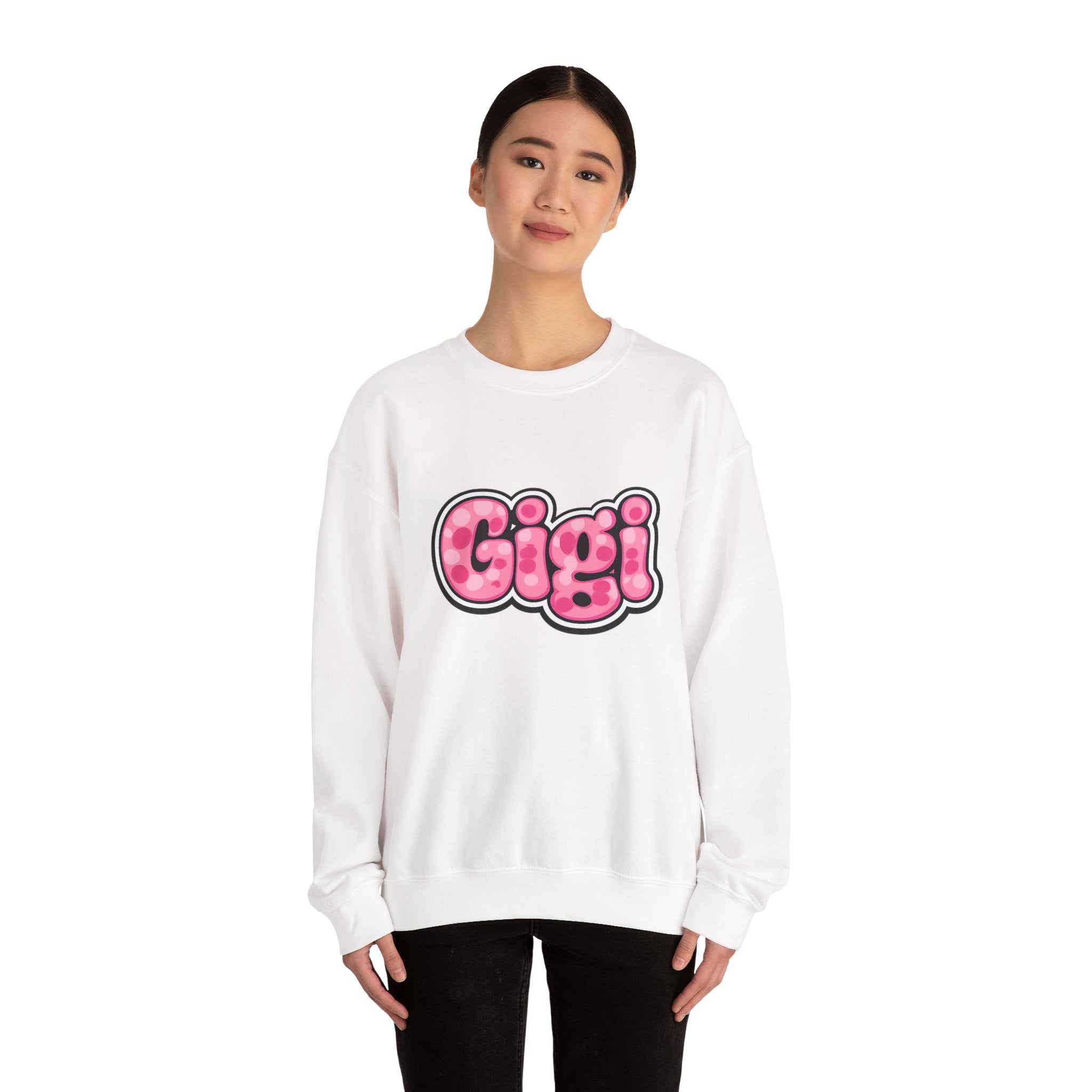 Gigi Pink Bubble Letter Crewneck Sweatshirt
