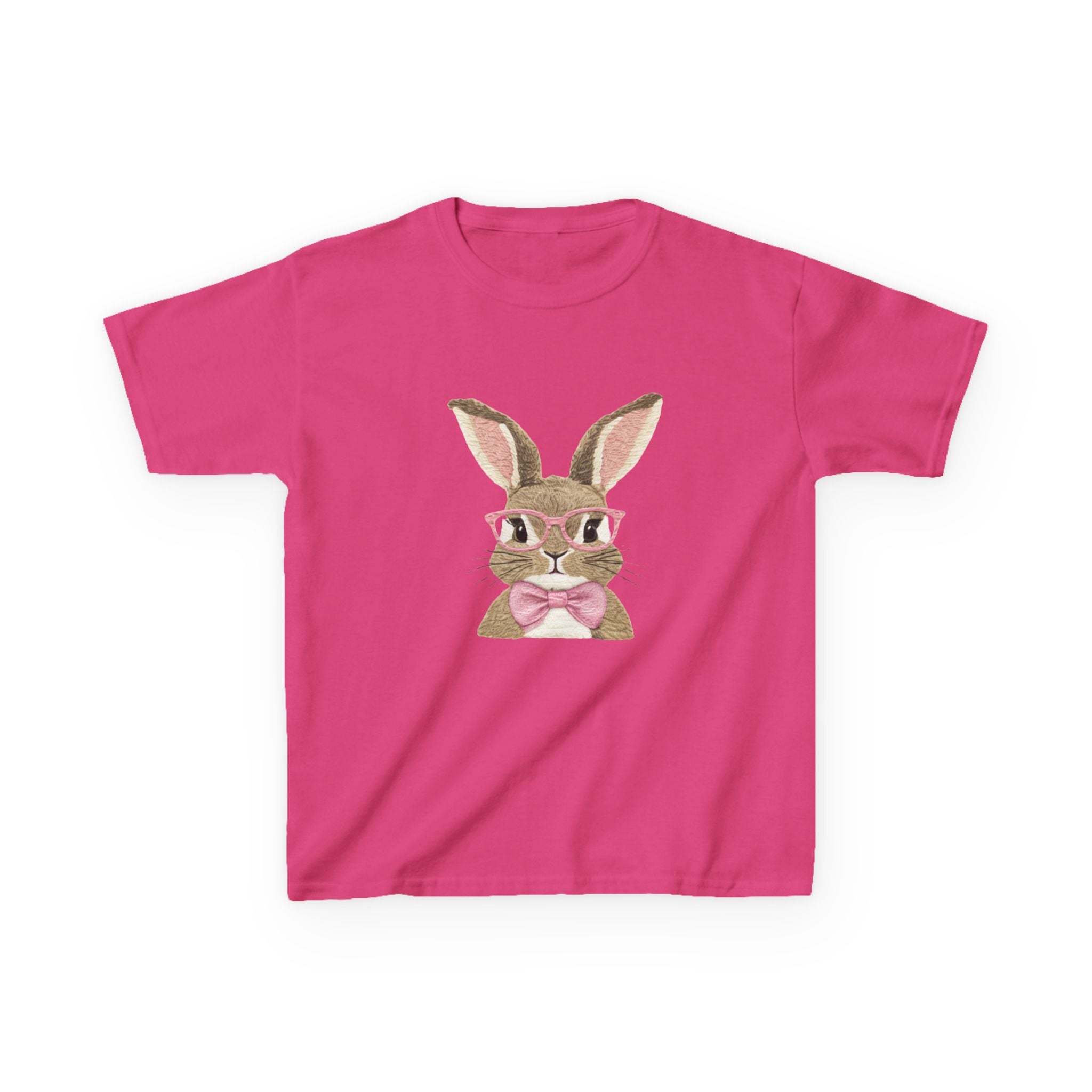 Kids Bunny Tee — Cute Bunny with Pink Bow Kids T-Shirt