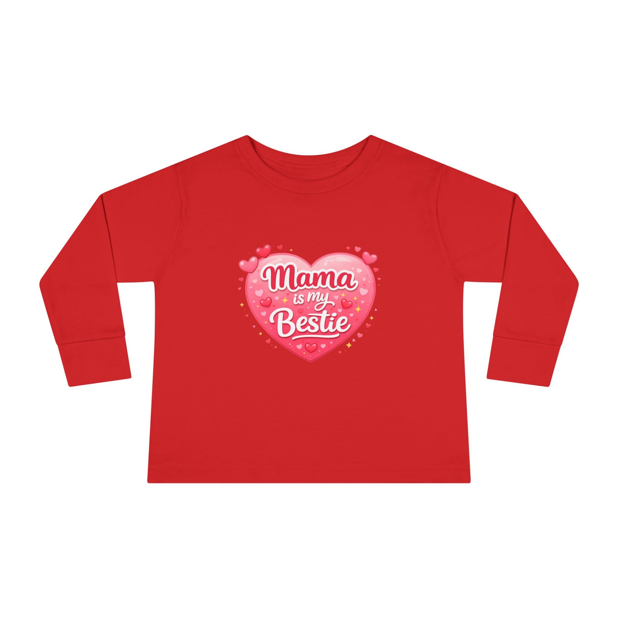 Mama Is My Bestie Toddler Long Sleeve Tee