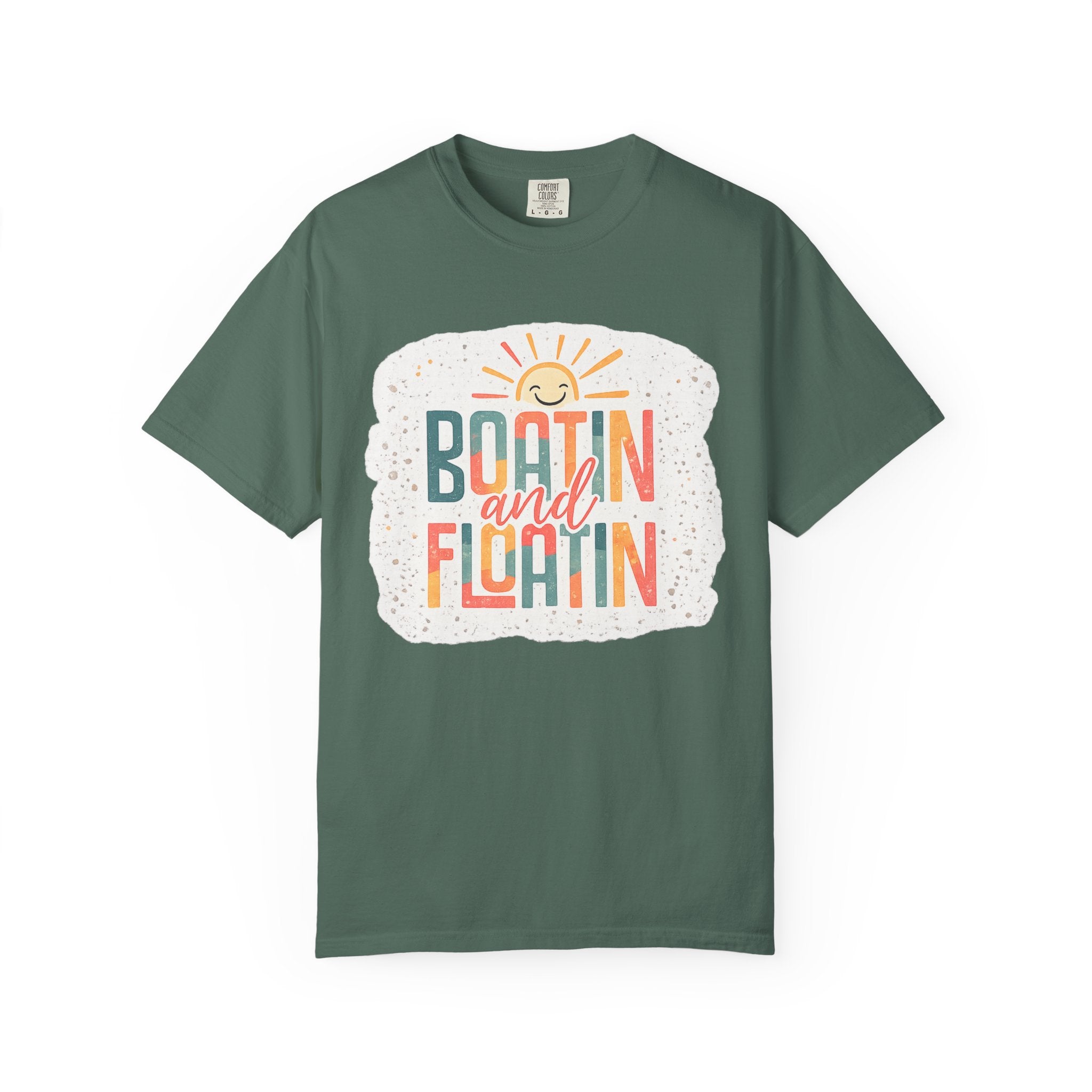 Boatin' and Floatin' T-Shirt — Retro Sun Summer Boating Tee