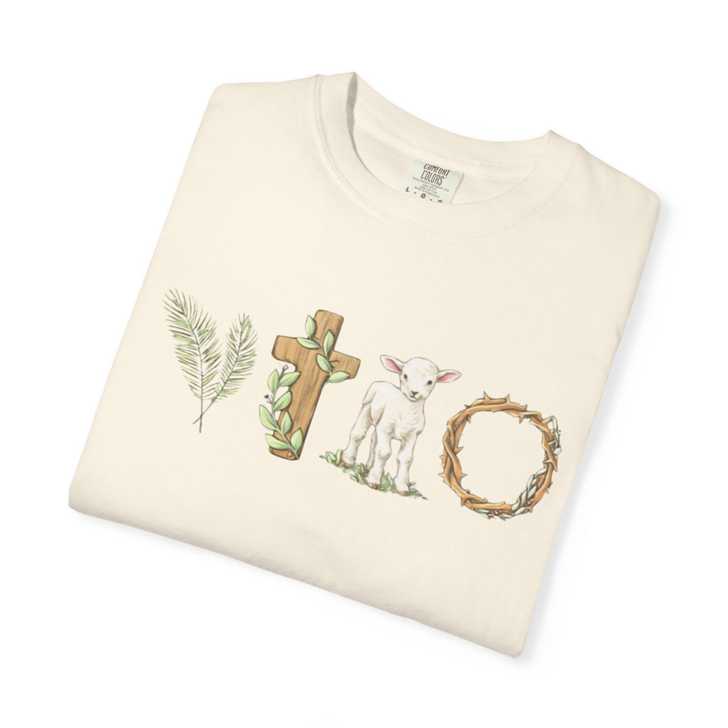 Easter Floral Cross & Lamb T-Shirt