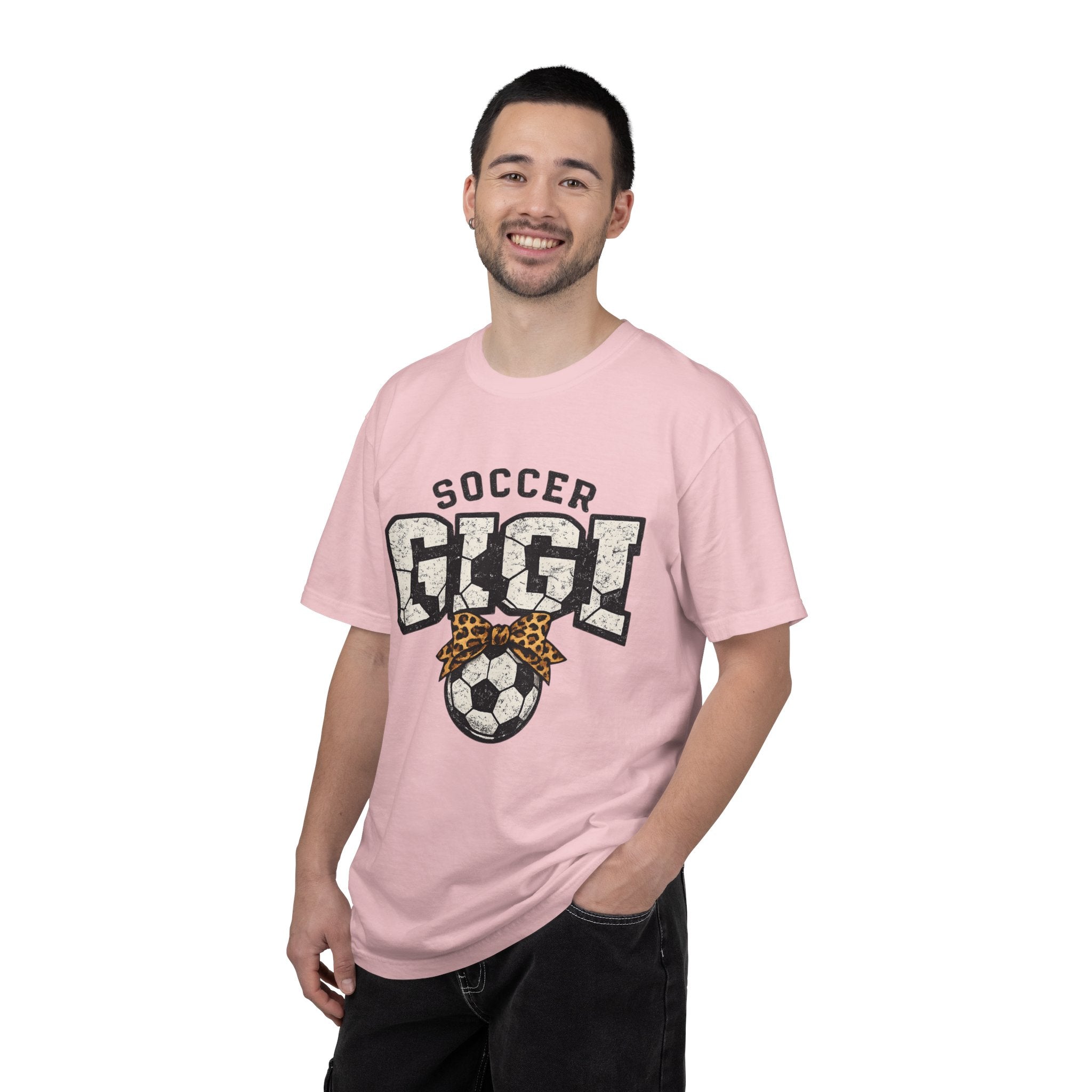 Soccer Gigi T-Shirt — Leopard Bow Soccer Mom Shirt
