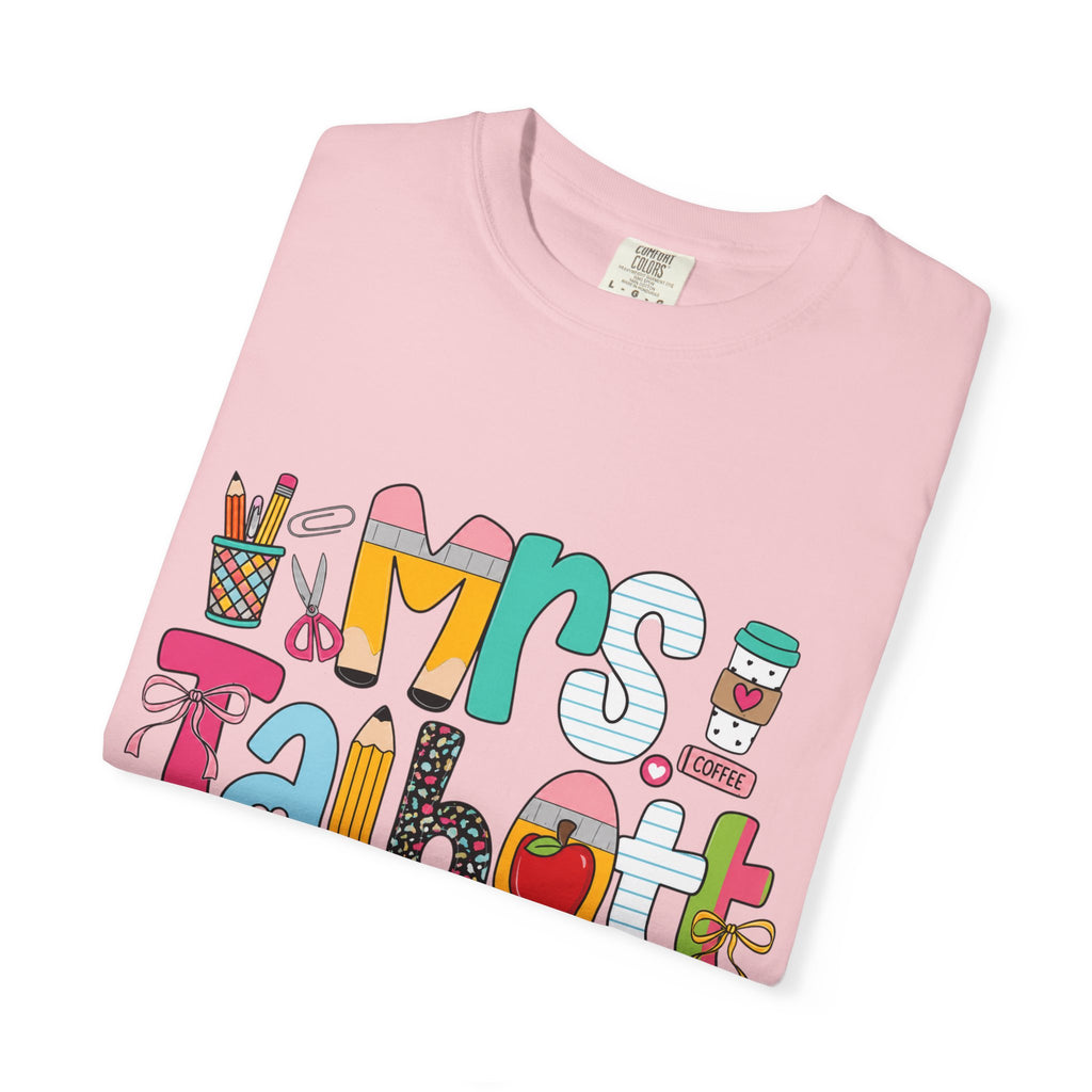 Teacher Name T‑Shirt — "Mrs. Talbott" Cute Classroom Doodle Design
