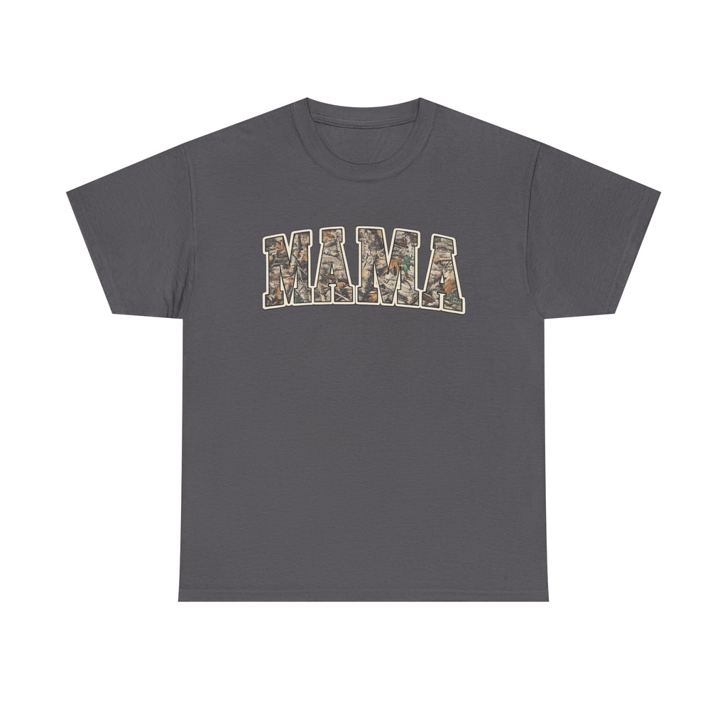 Mama Camo T-Shirt — Rustic Camouflage 'MAMA' Graphic Tee for Moms
