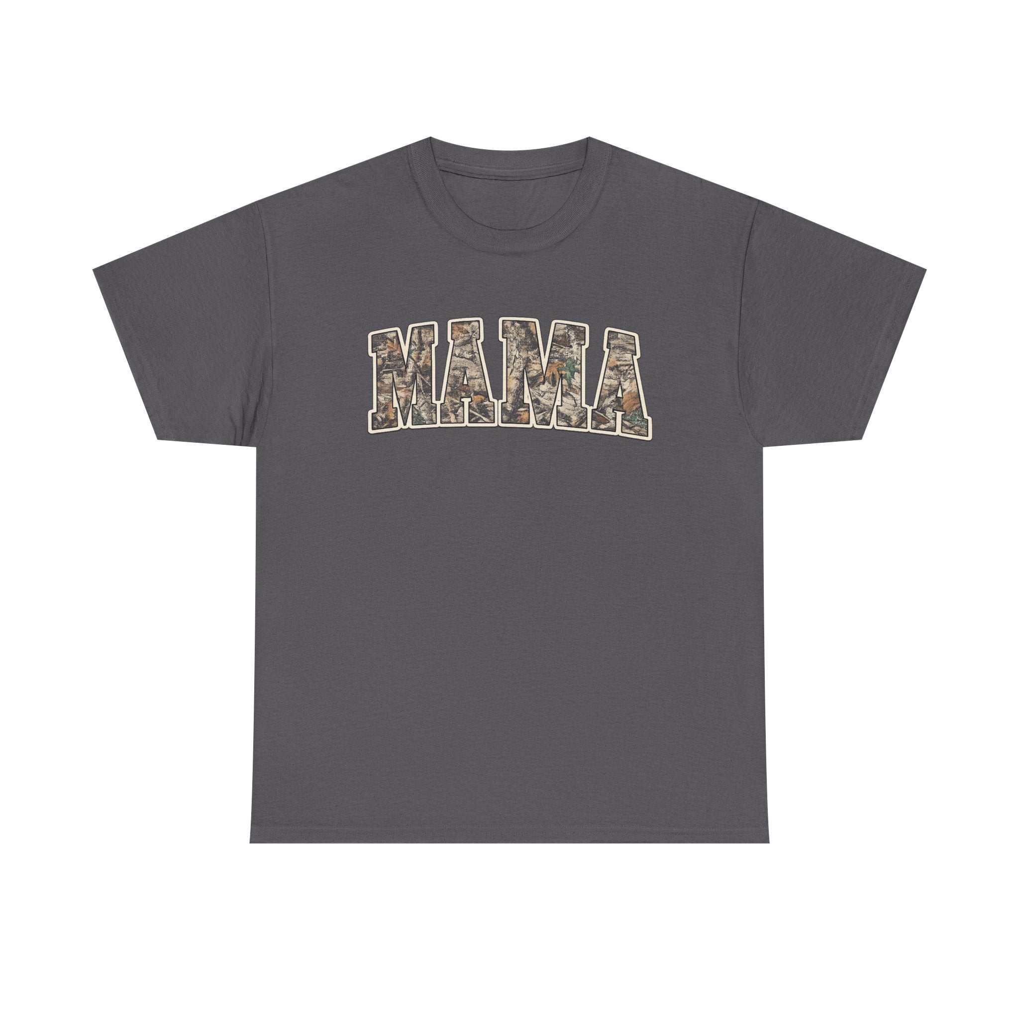 Mama Camo T-Shirt — Rustic Camouflage 'MAMA' Graphic Tee for Moms