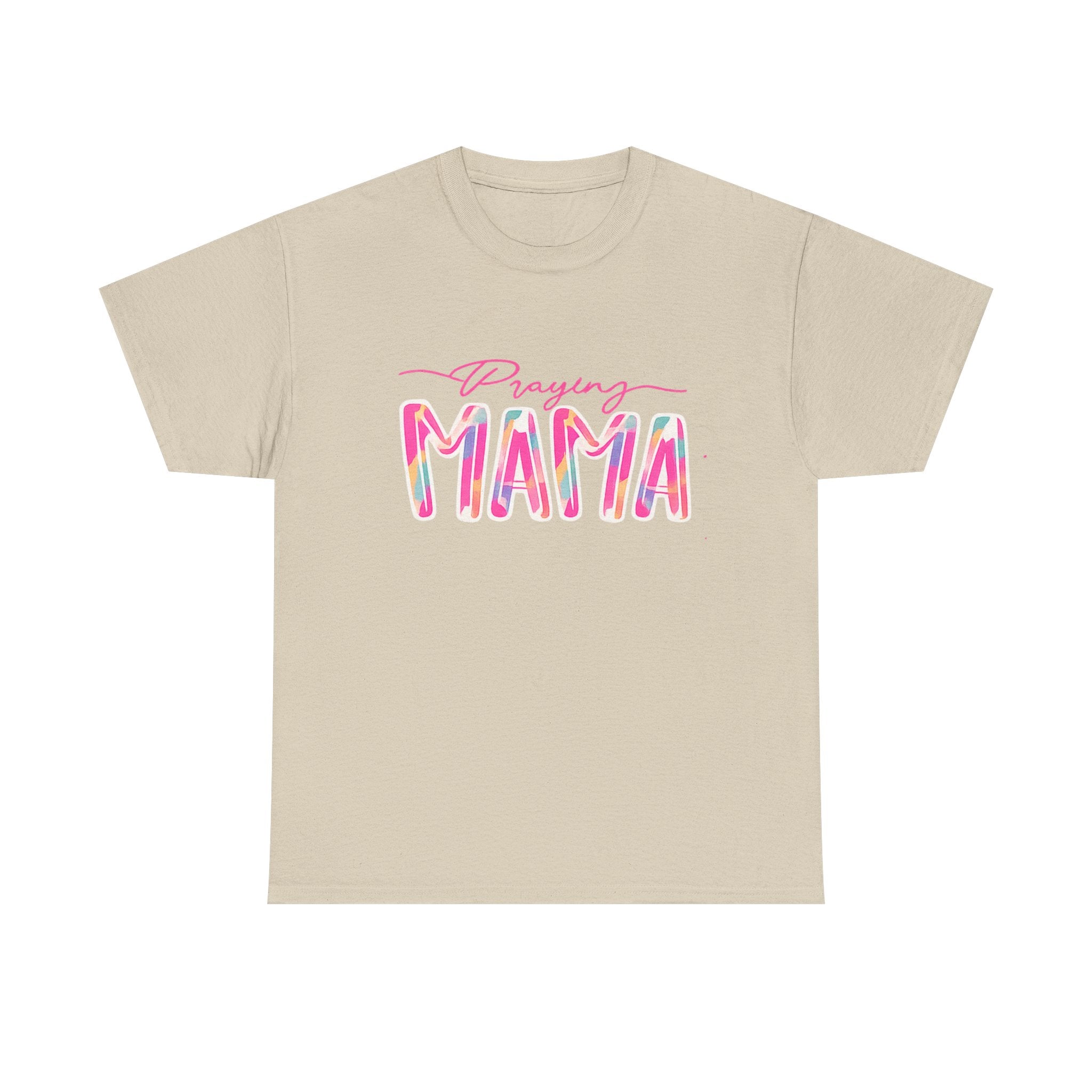 Praying Mama T-Shirt — Floral Church Graphic Tee for Christian Moms
