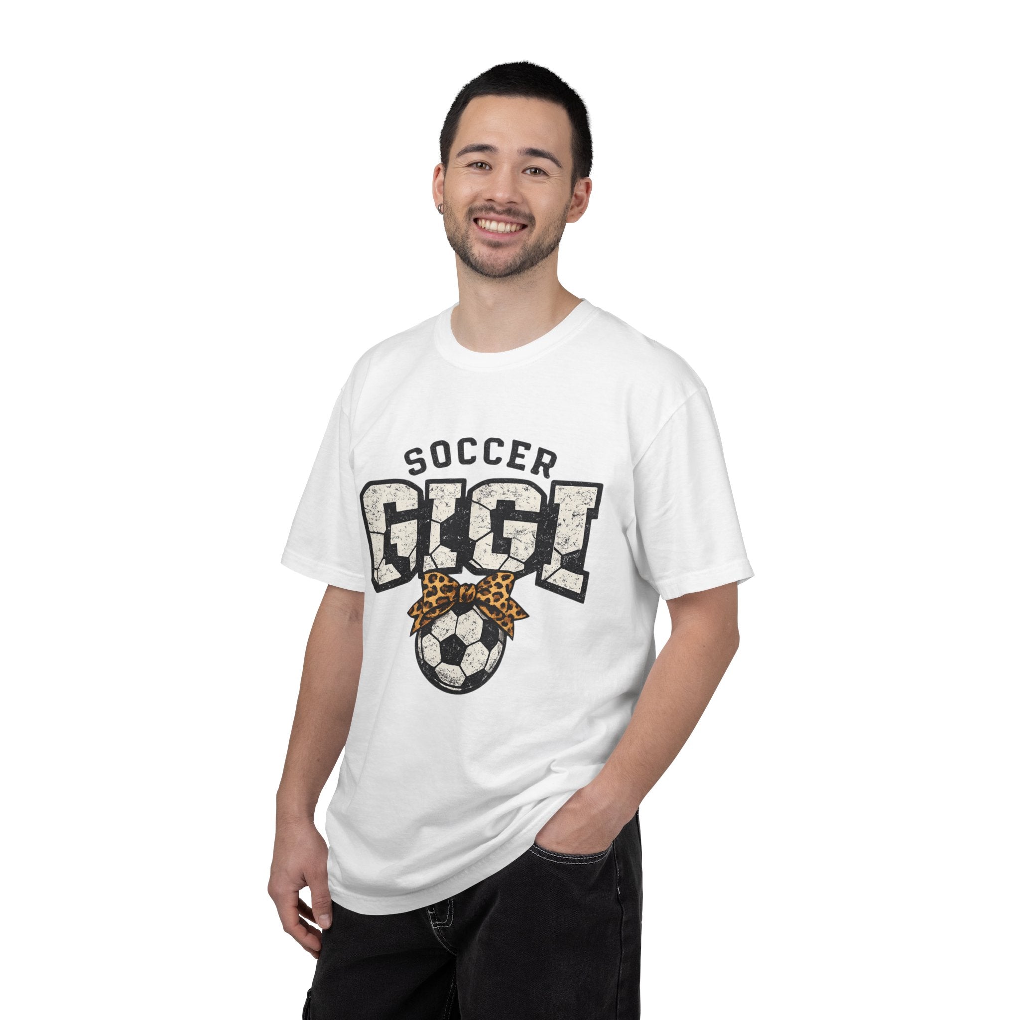 Soccer Gigi T-Shirt — Leopard Bow Soccer Mom Shirt