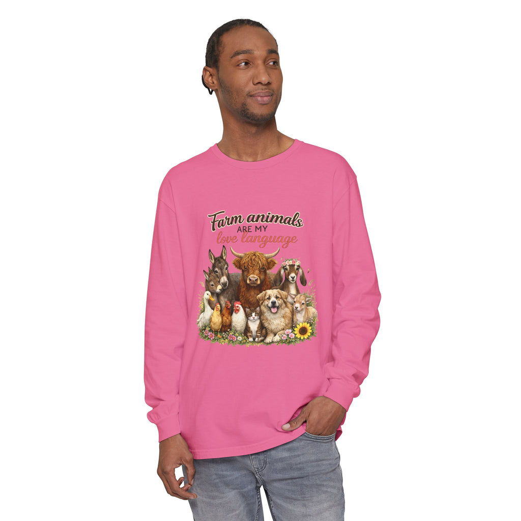 Farm Animals Are My Love Language Long Sleeve Tee