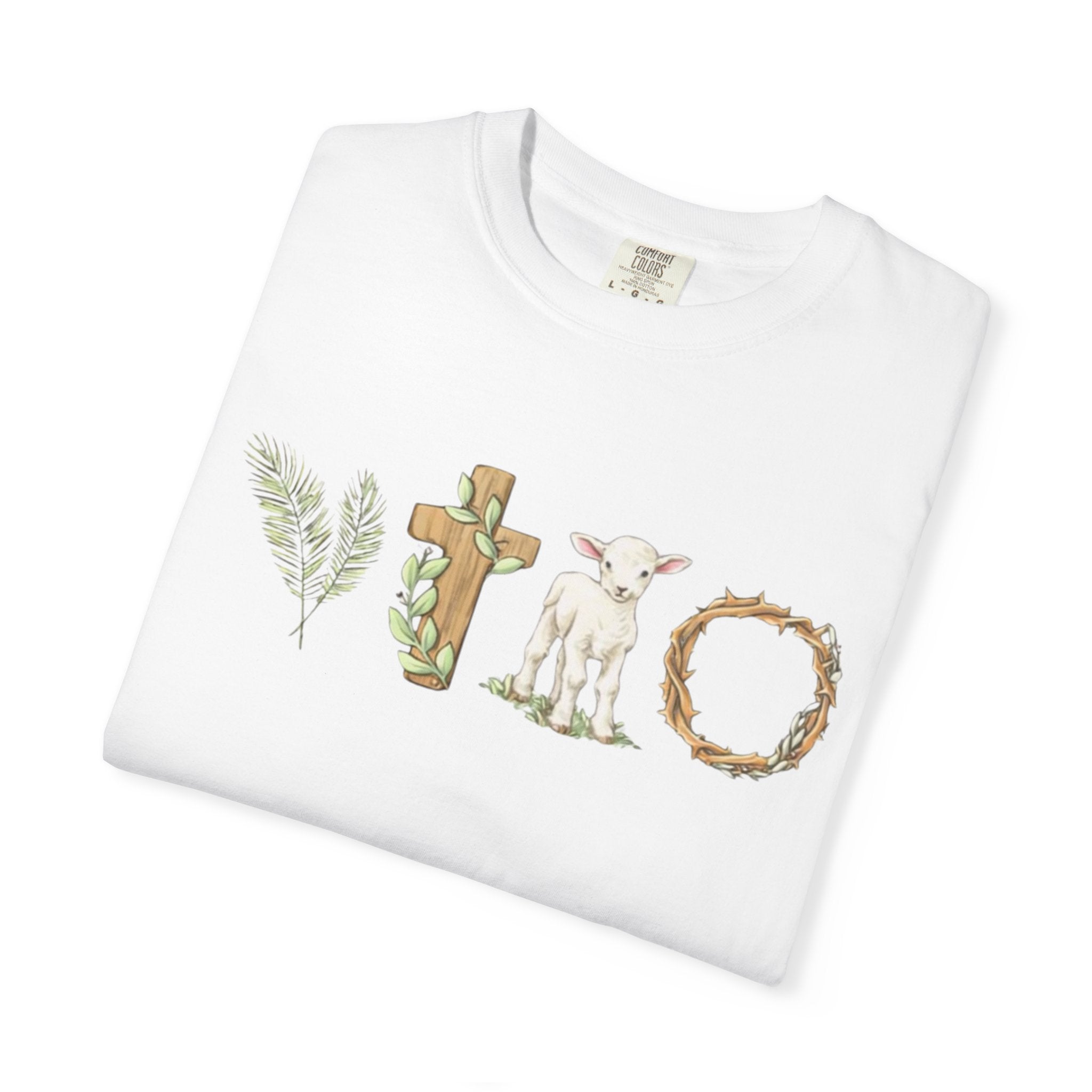 Easter Floral Cross & Lamb T-Shirt