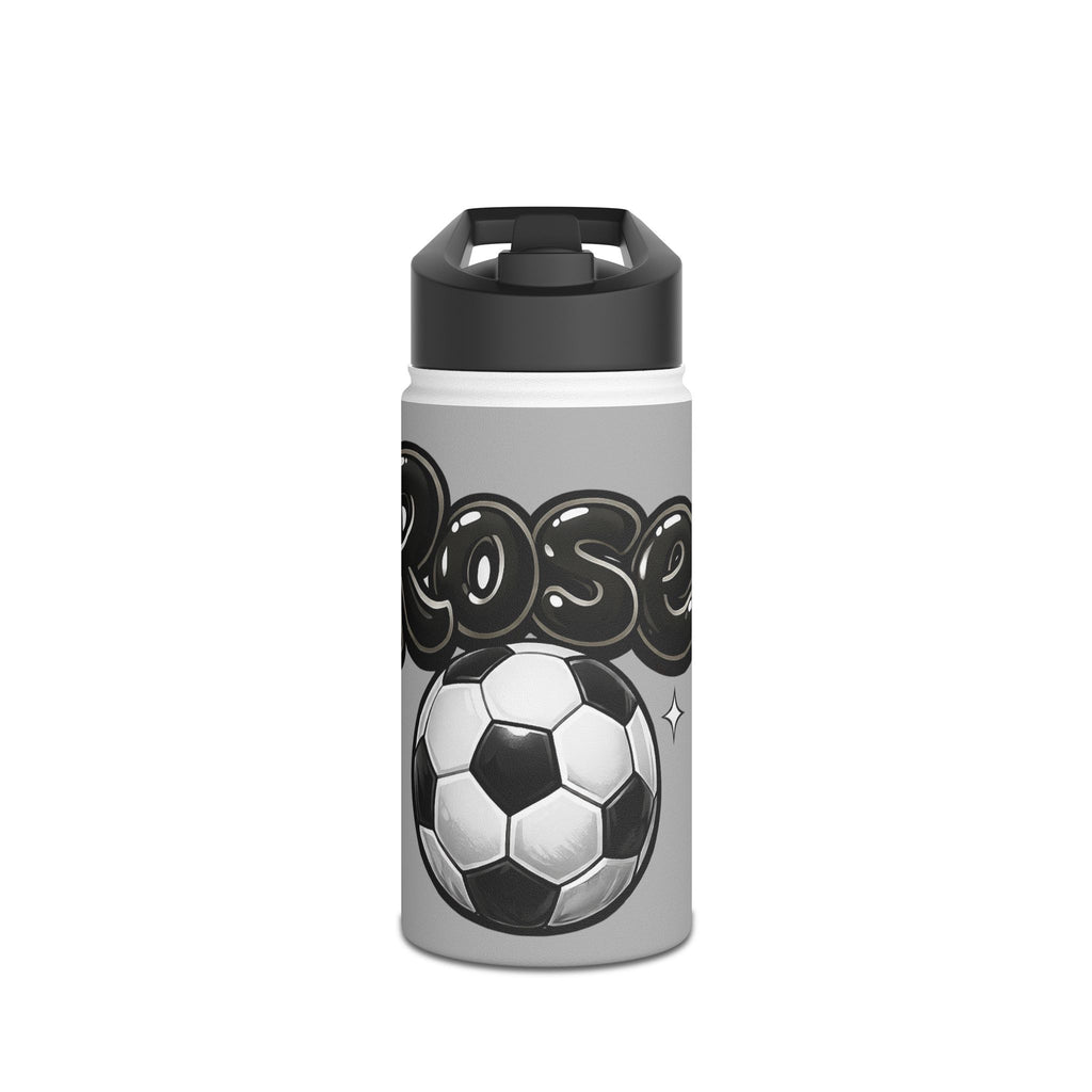 Soccer Mom Stainless Steel Water Bottle — 'Soccer' Graphic Sports Bottle