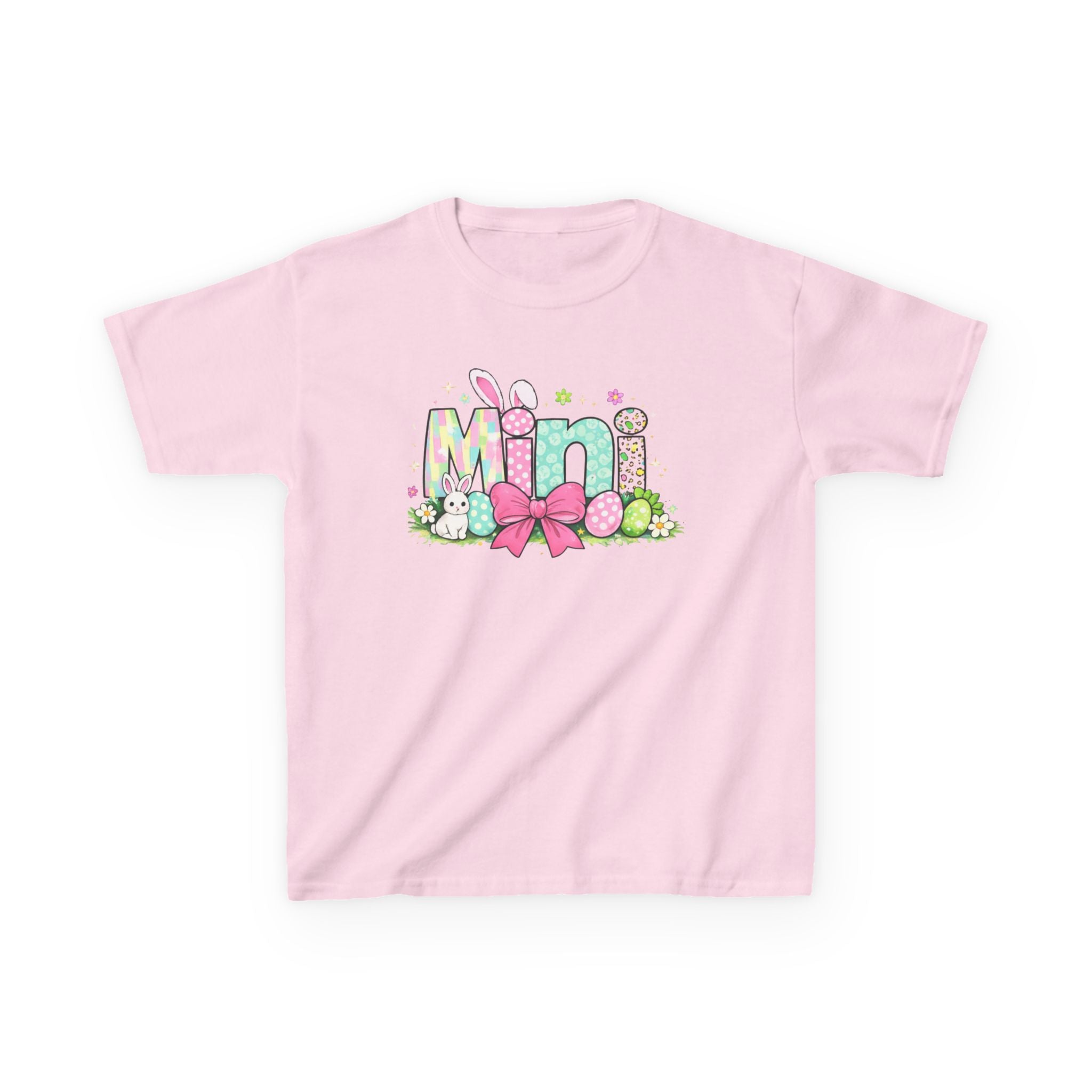 Kids Tee — "Mini" Easter Bunny Floral Design