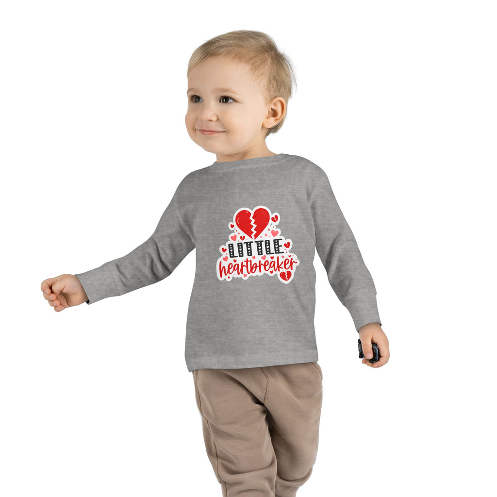 Little Heartbreaker Toddler Long Sleeve Tee — Cute Valentine’s Day Shirt for Babies & Toddlers