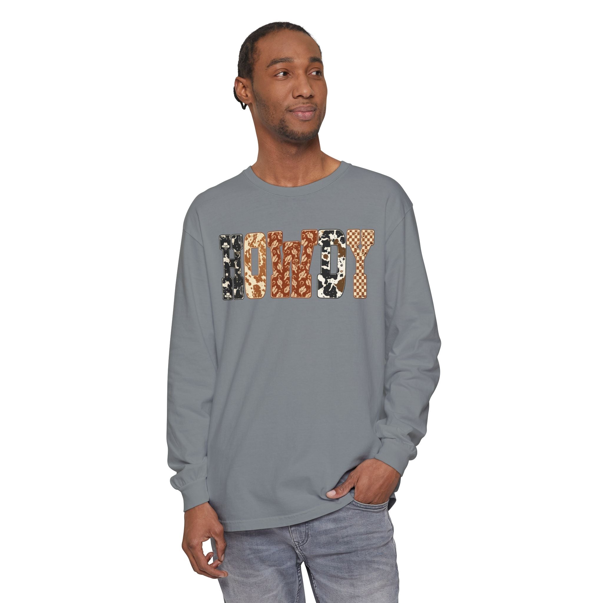 Howdy Pattern Long Sleeve Tee