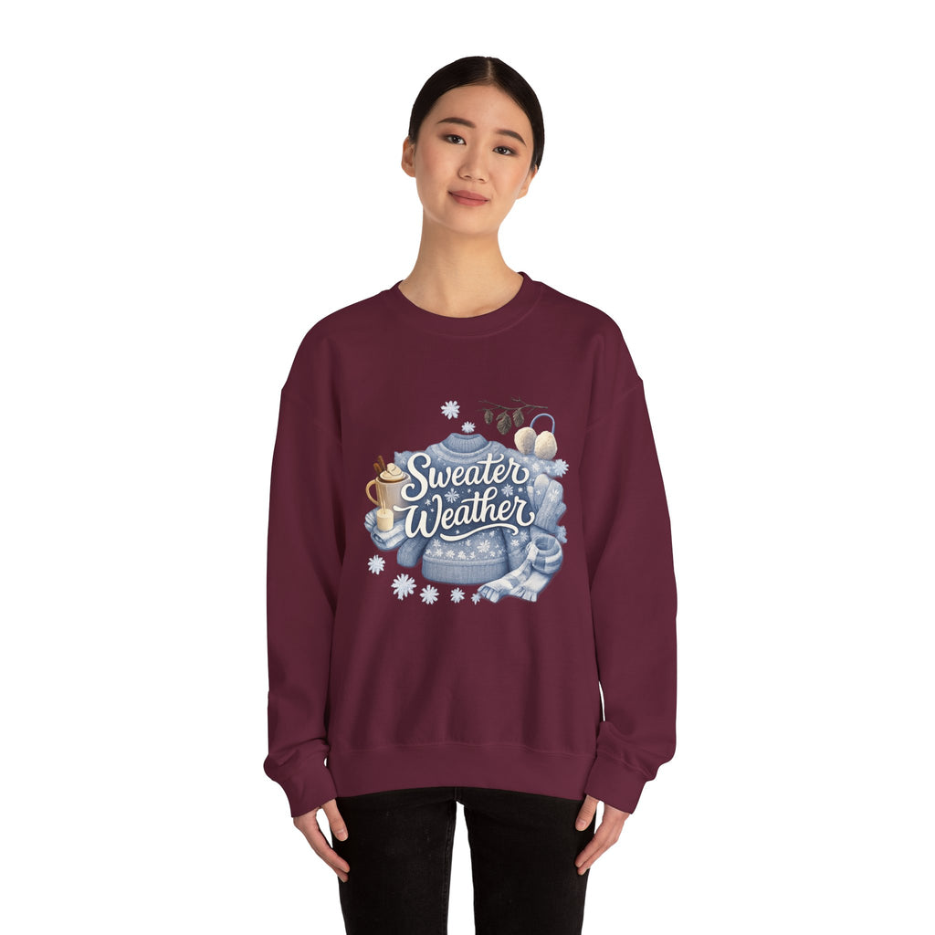 Sweater Weather Crewneck Sweatshirt — Cozy Winter Graphic Sweatshirt