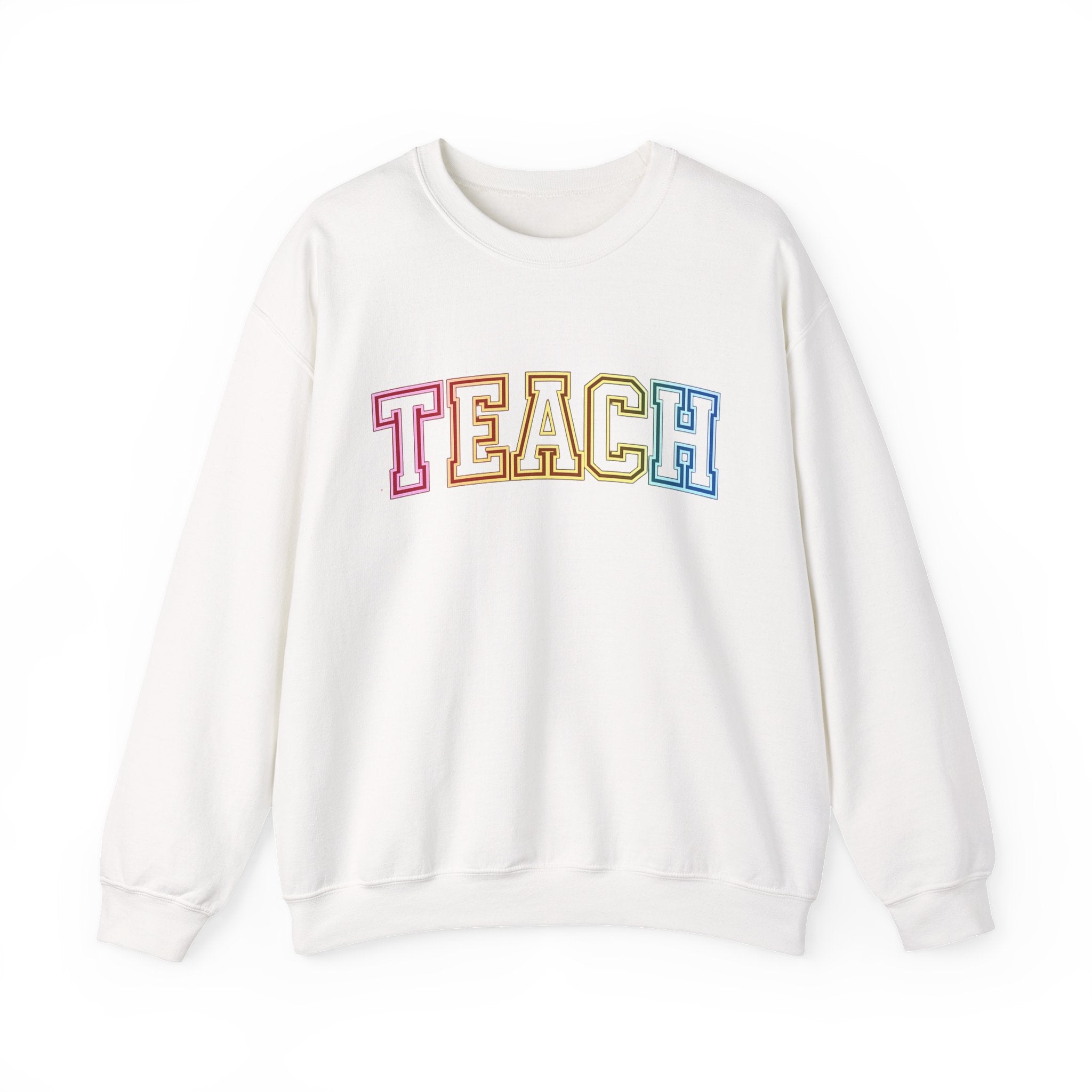 Teacher Rainbow 'TEACH' Crewneck Sweatshirt