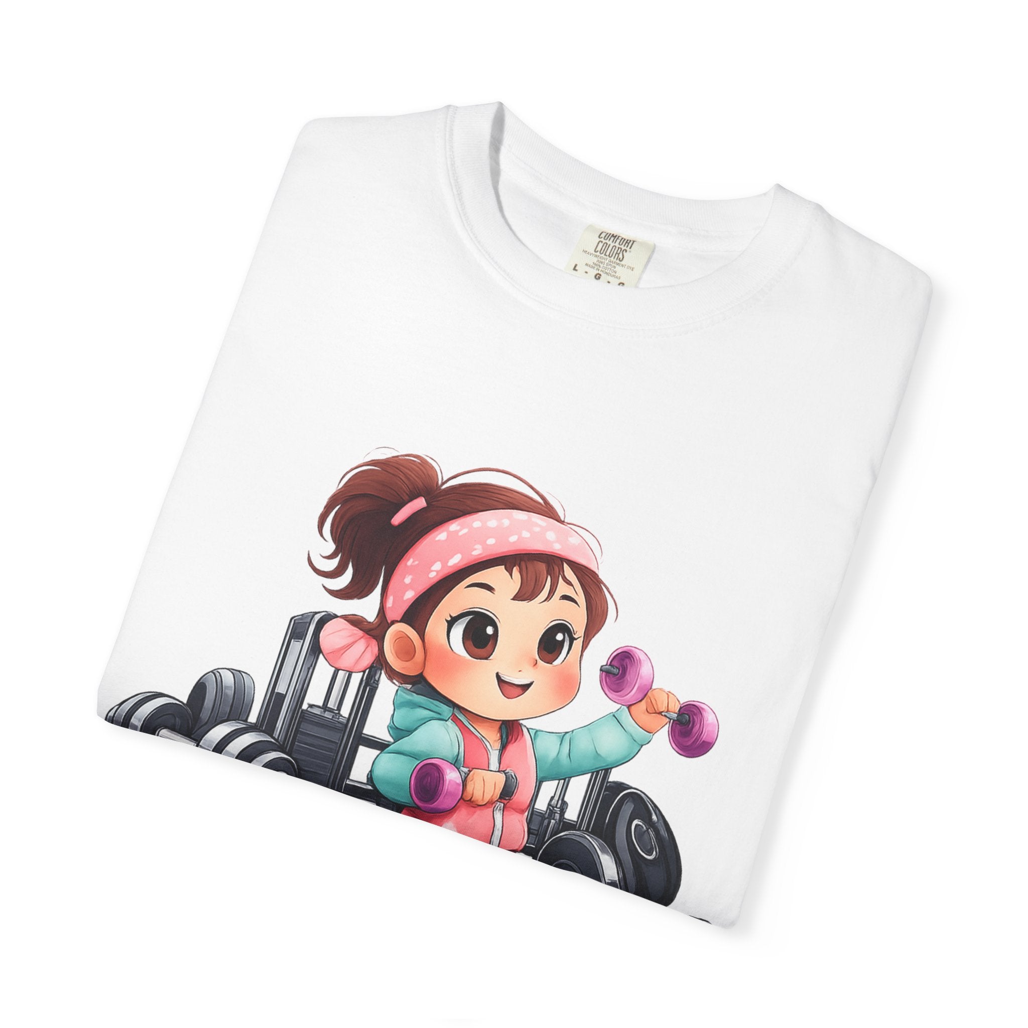 Gym Life T-Shirt — Cute Cartoon Weightlifting Tee ("Enjoying the Gym Life")