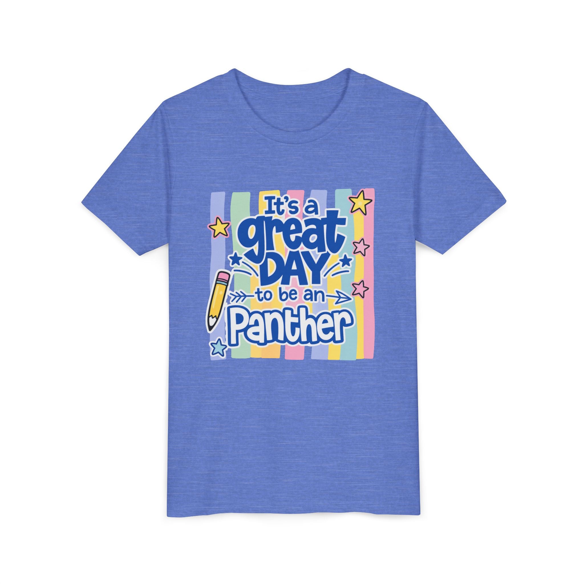 Youth Tee — "It's a Great Day to Be a Panther" Colorful School Spirit Shirt
