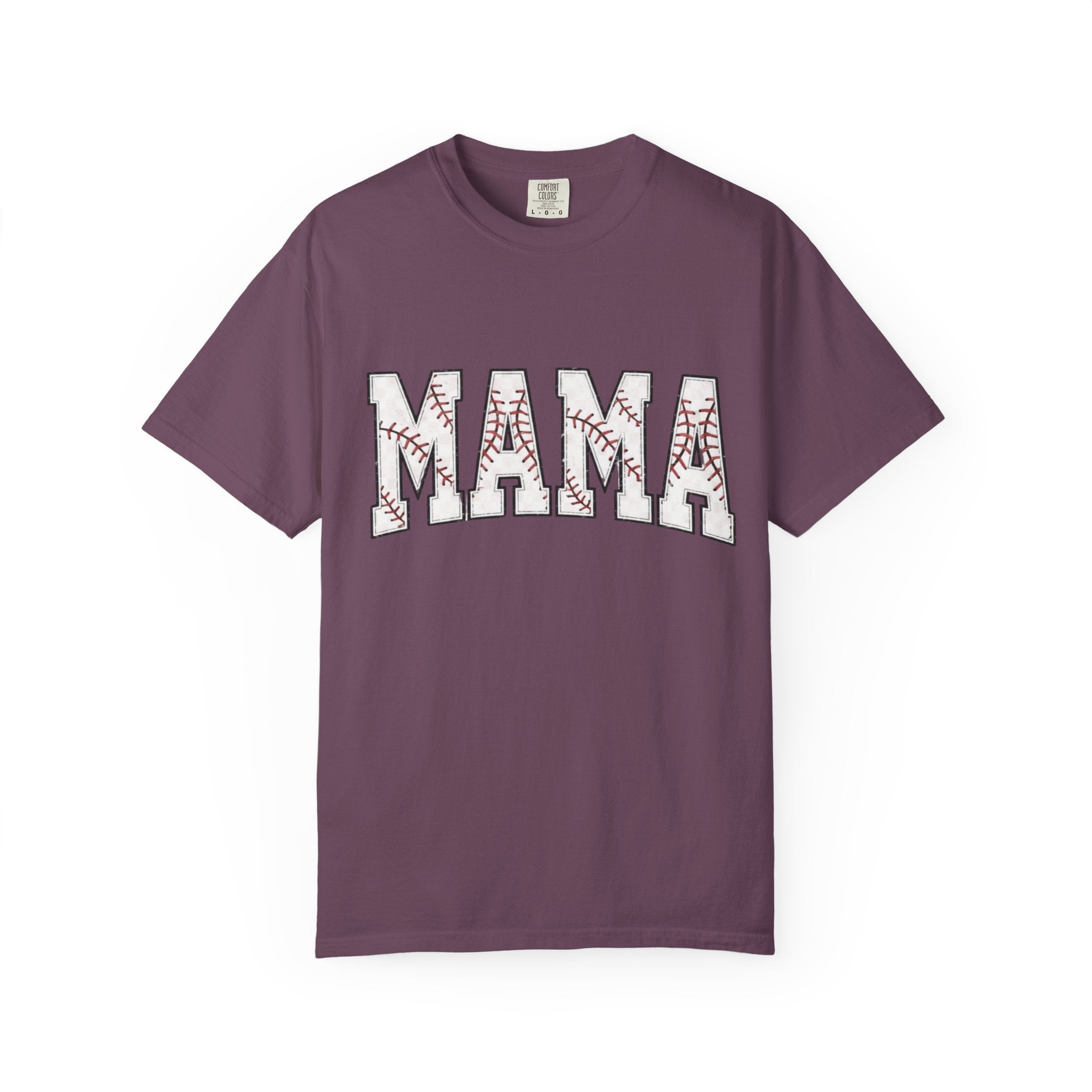 Mama Baseball Tee — 'MAMA' Stitched Baseball Mom T‑Shirt