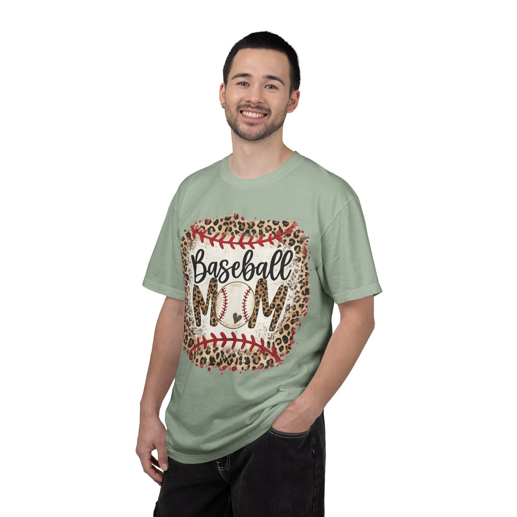 Baseball Mom Leopard Print T-Shirt