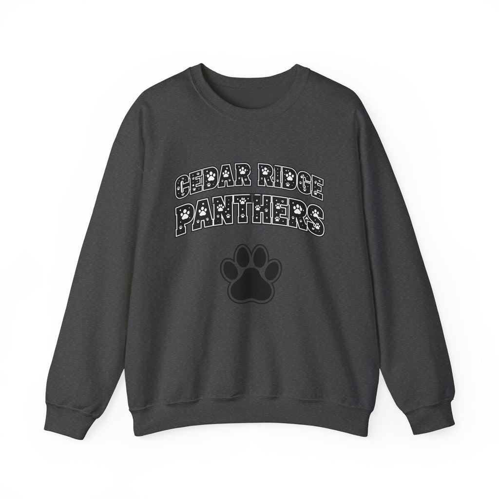 Cedar Ridge Panthers Crewneck Sweatshirt — Paw School Spirit Pullover
