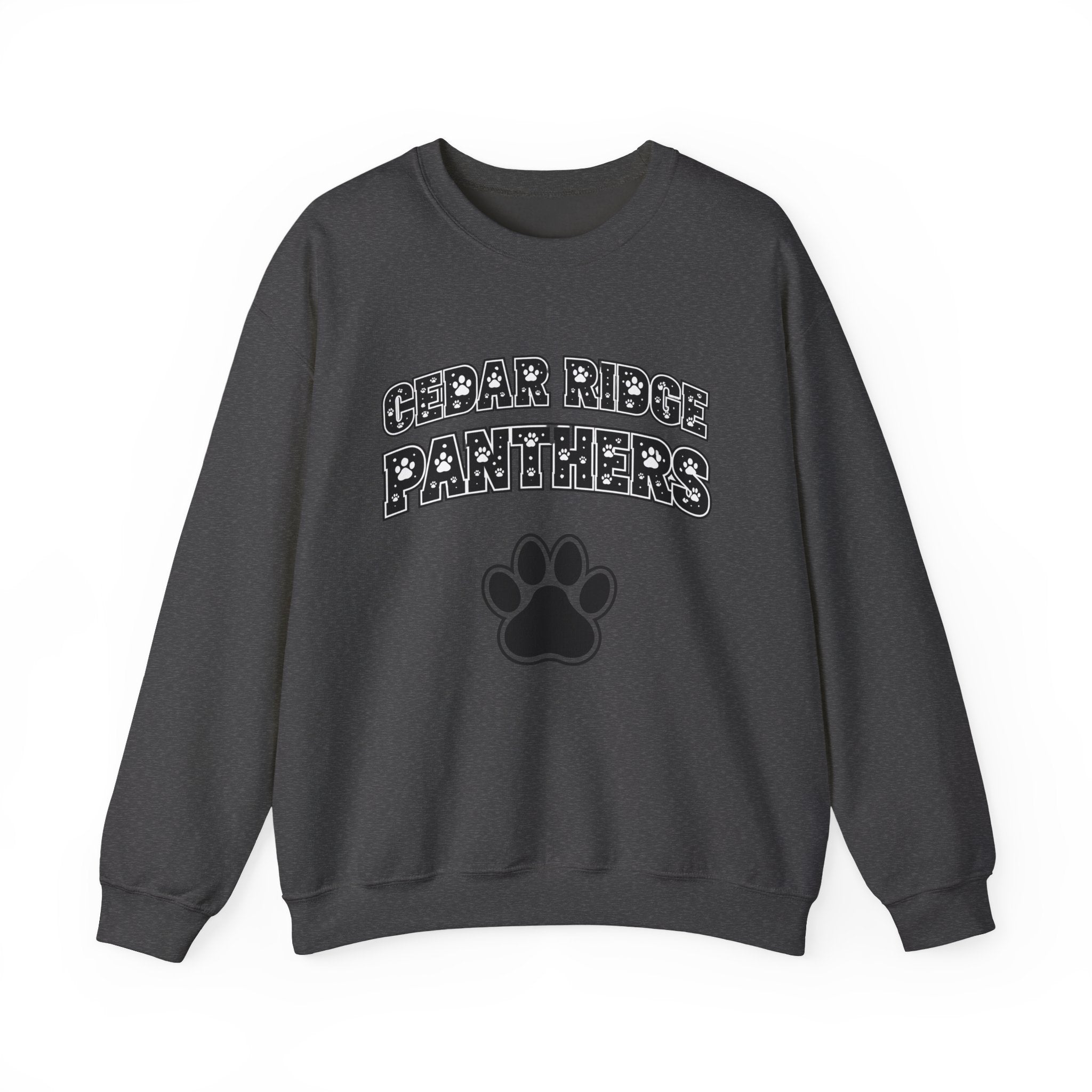 Cedar Ridge Panthers Crewneck Sweatshirt — Paw School Spirit Pullover