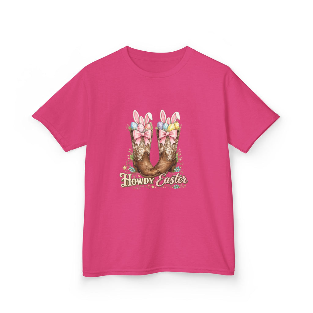 Kids Tee — Howdy Easter Horseshoe with Pastel Bows