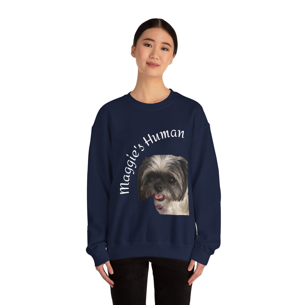 Pet Parent Sweatshirt — “Maggie’s Human” Personalized Dog Crewneck
