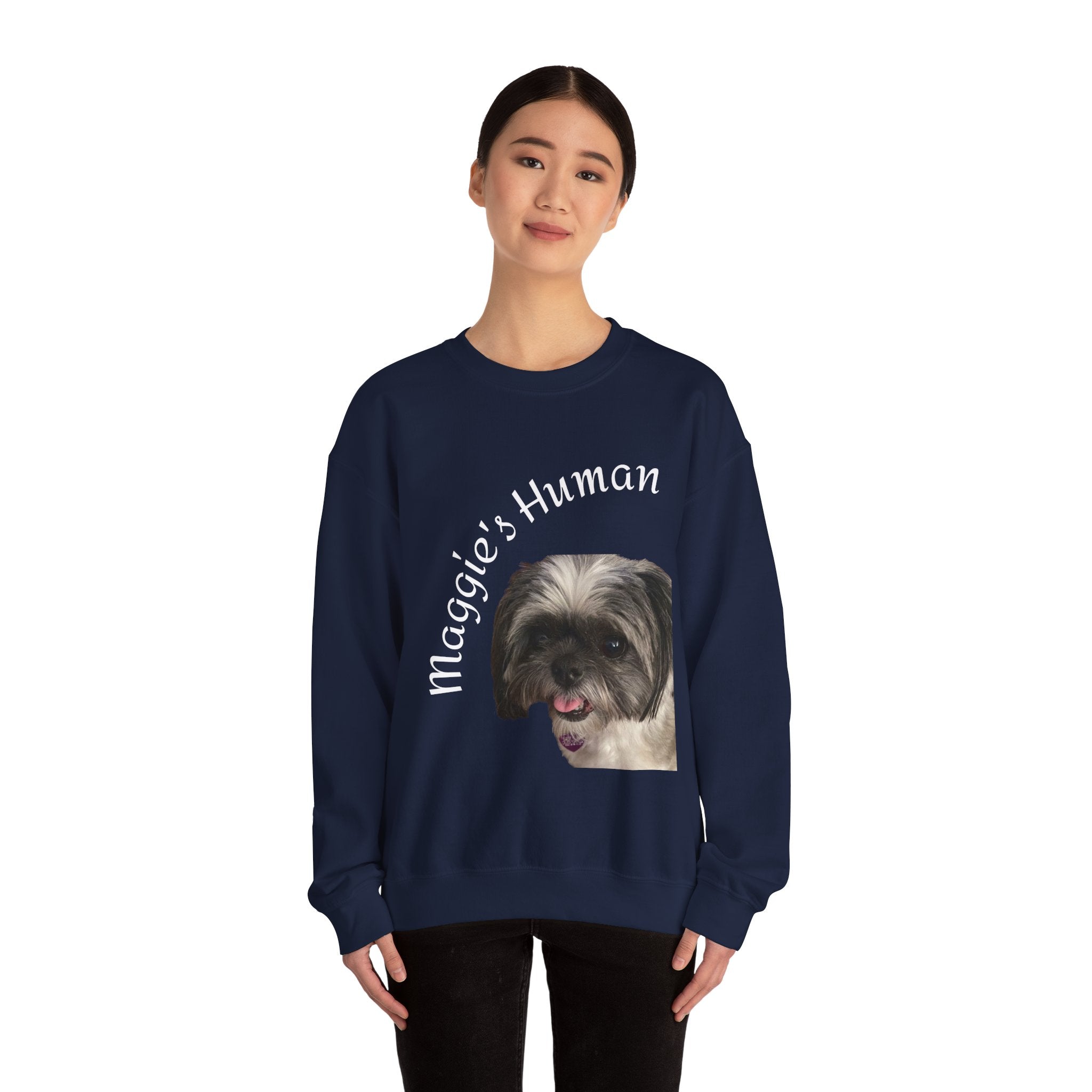 Pet Parent Sweatshirt — “Maggie’s Human” Personalized Dog Crewneck