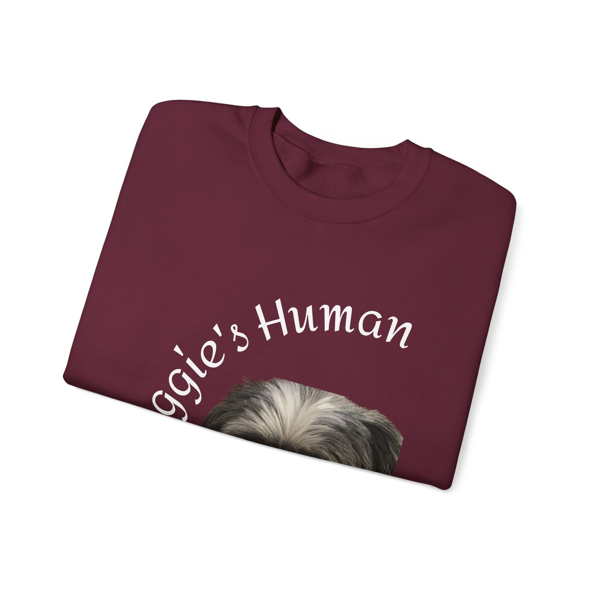 Pet Parent Sweatshirt — “Maggie’s Human” Personalized Dog Crewneck