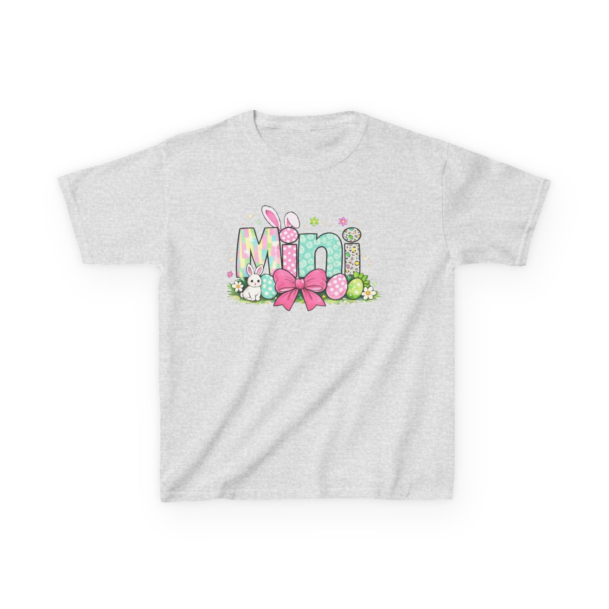 Kids Tee — "Mini" Easter Bunny Floral Design