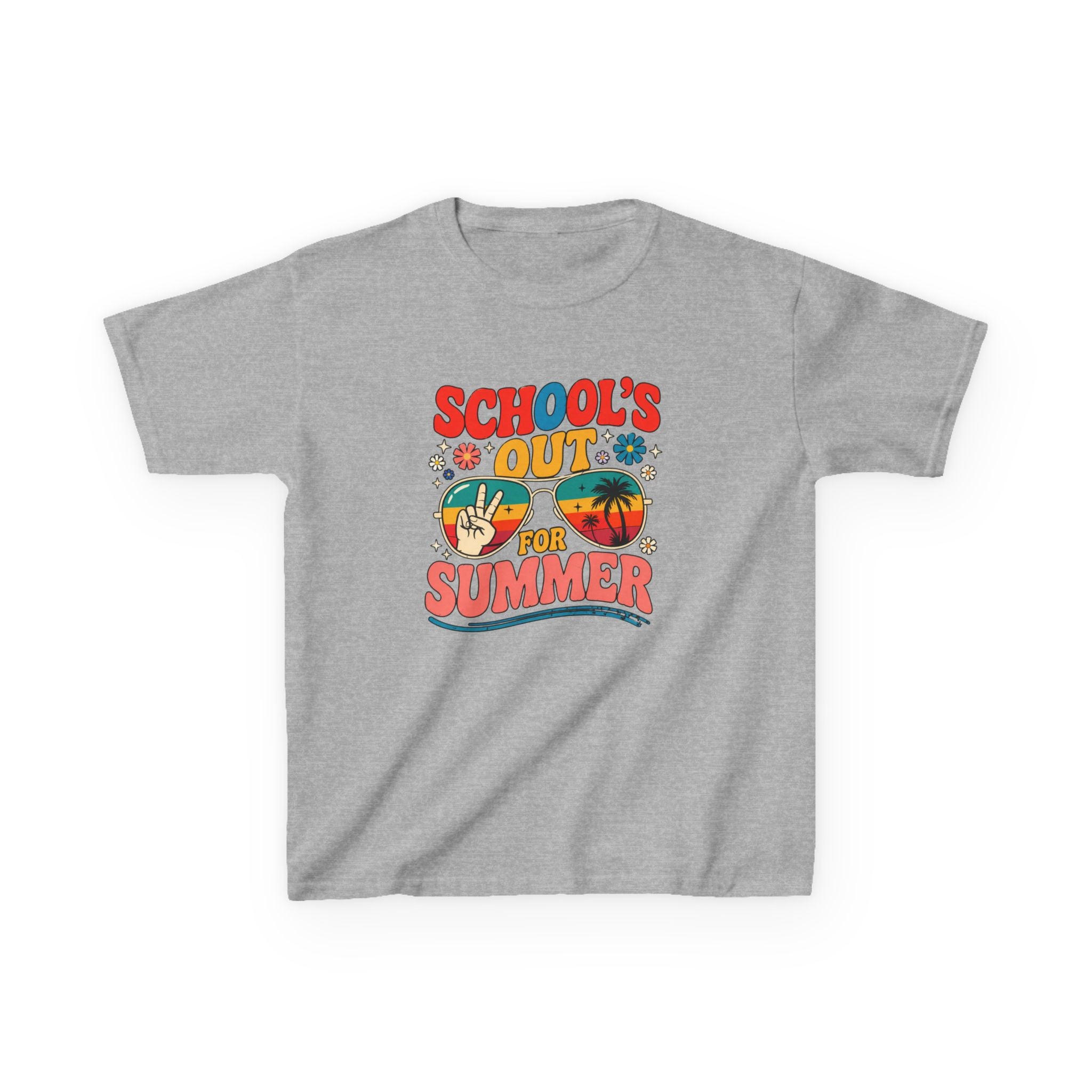 School's Out for Summer Kids T‑Shirt — Retro Beach Vacation Tee