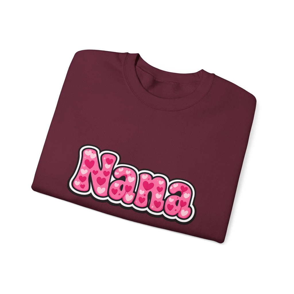 Nana Pink Bubble Text Sweatshirt — Cozy Grandma Gift